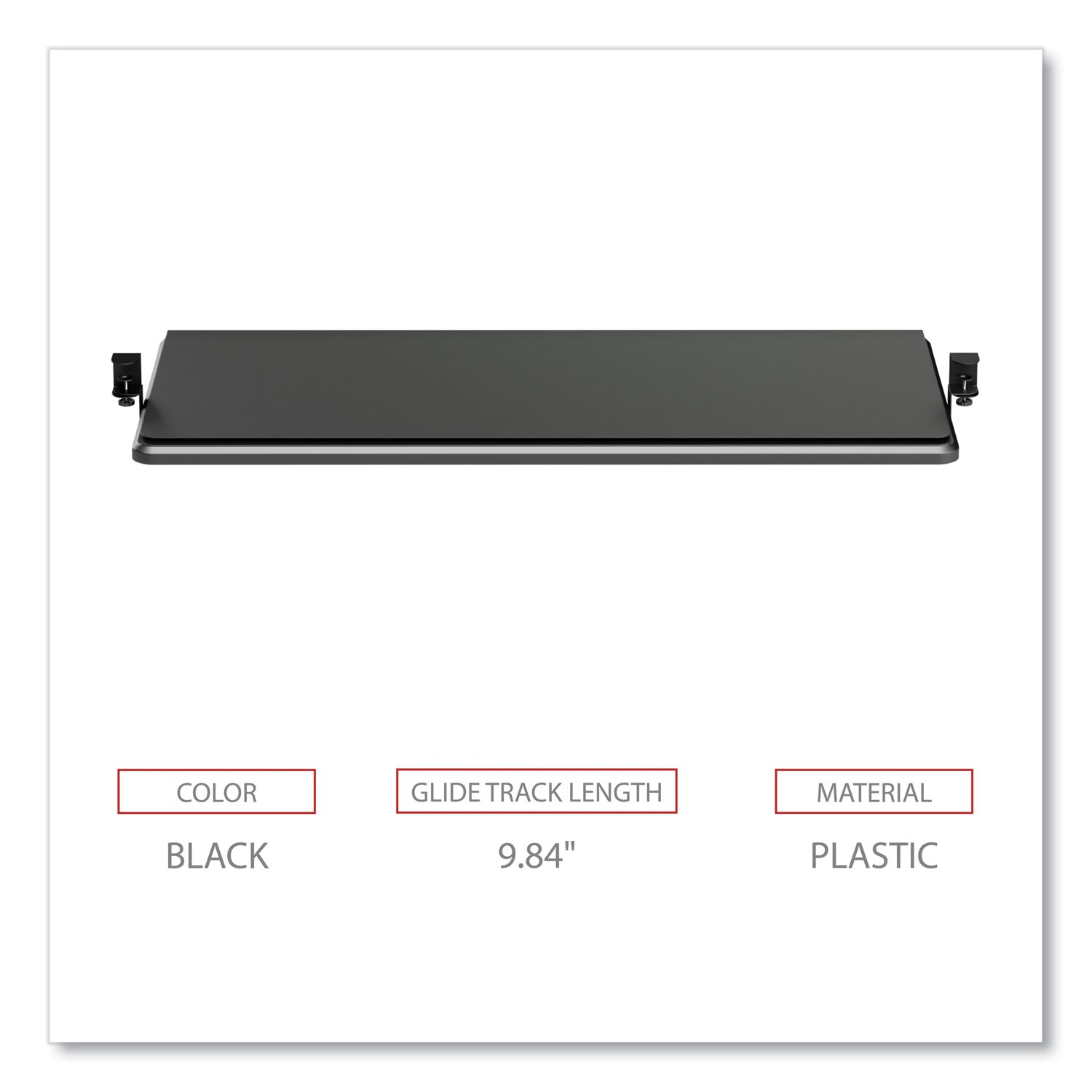 Alera® Adaptivergo Clamp-On Keyboard Tray, 30.7" X 13", Black