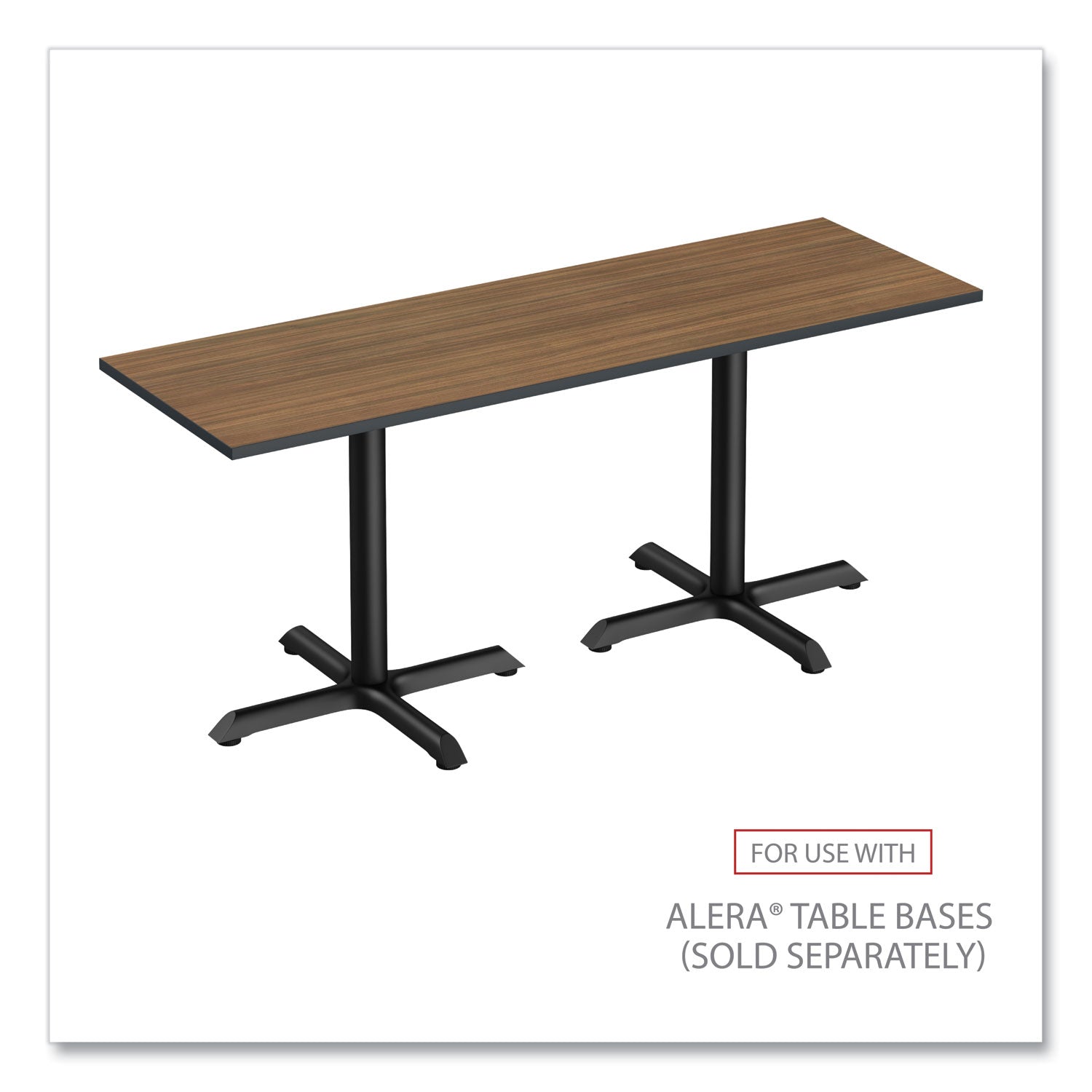 Alera® Reversible Laminate Table Top, Rectangular, 47.63w X 23.63d, Espresso/walnut