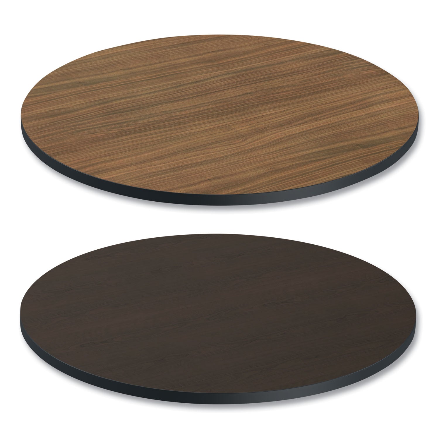 Alera® Reversible Laminate Table Top, Round, 35.5" Diameter, Espresso/Walnut