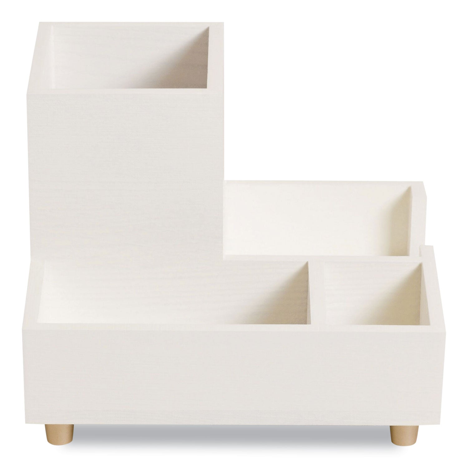 U Brands Juliet Compartment Cup, 6.25"w x 6.25"d x 4.75h", White