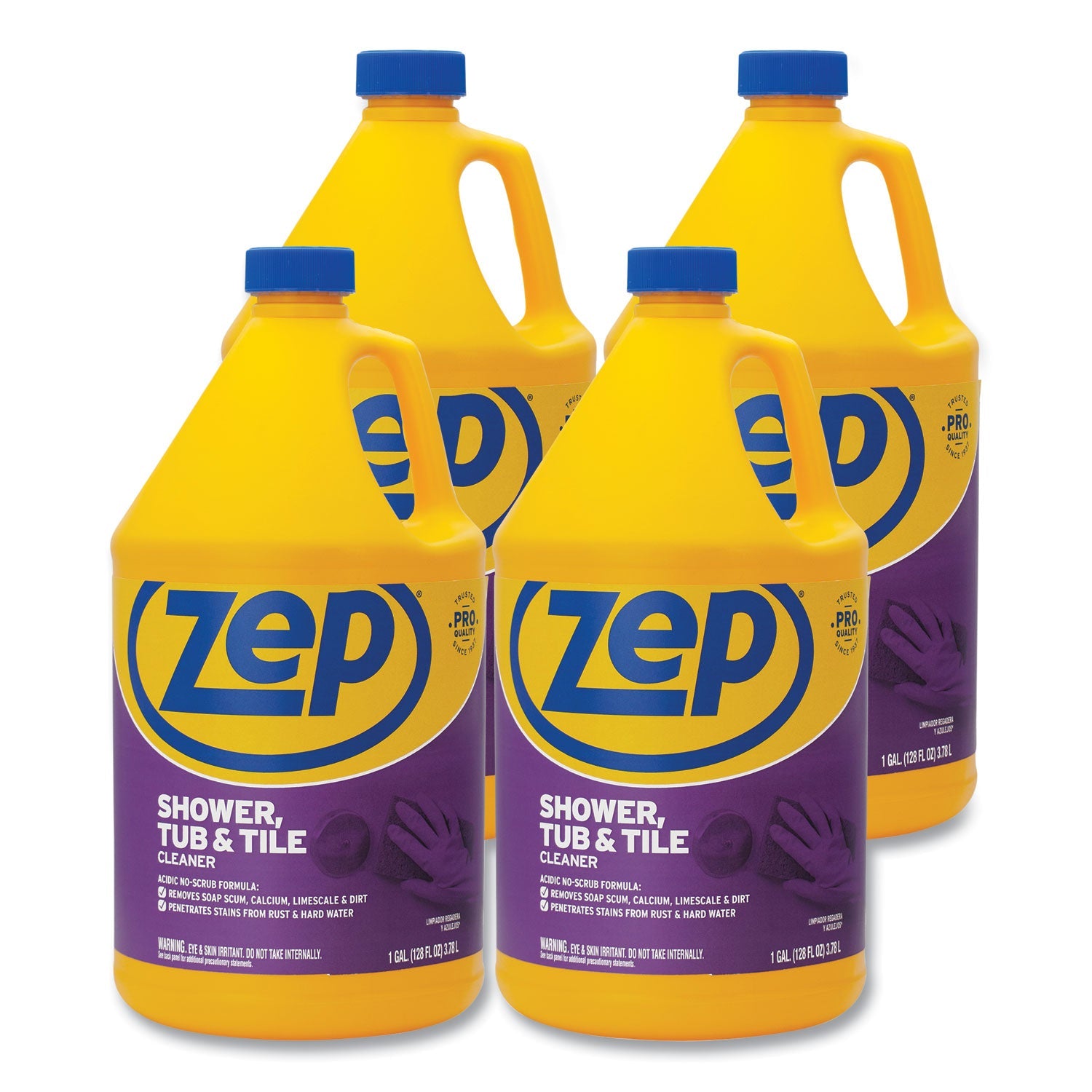 Zep® Shower Tub and Tile Cleaner, Pleasant Scent, 1 gal, 4/Carton - Bloom Skins