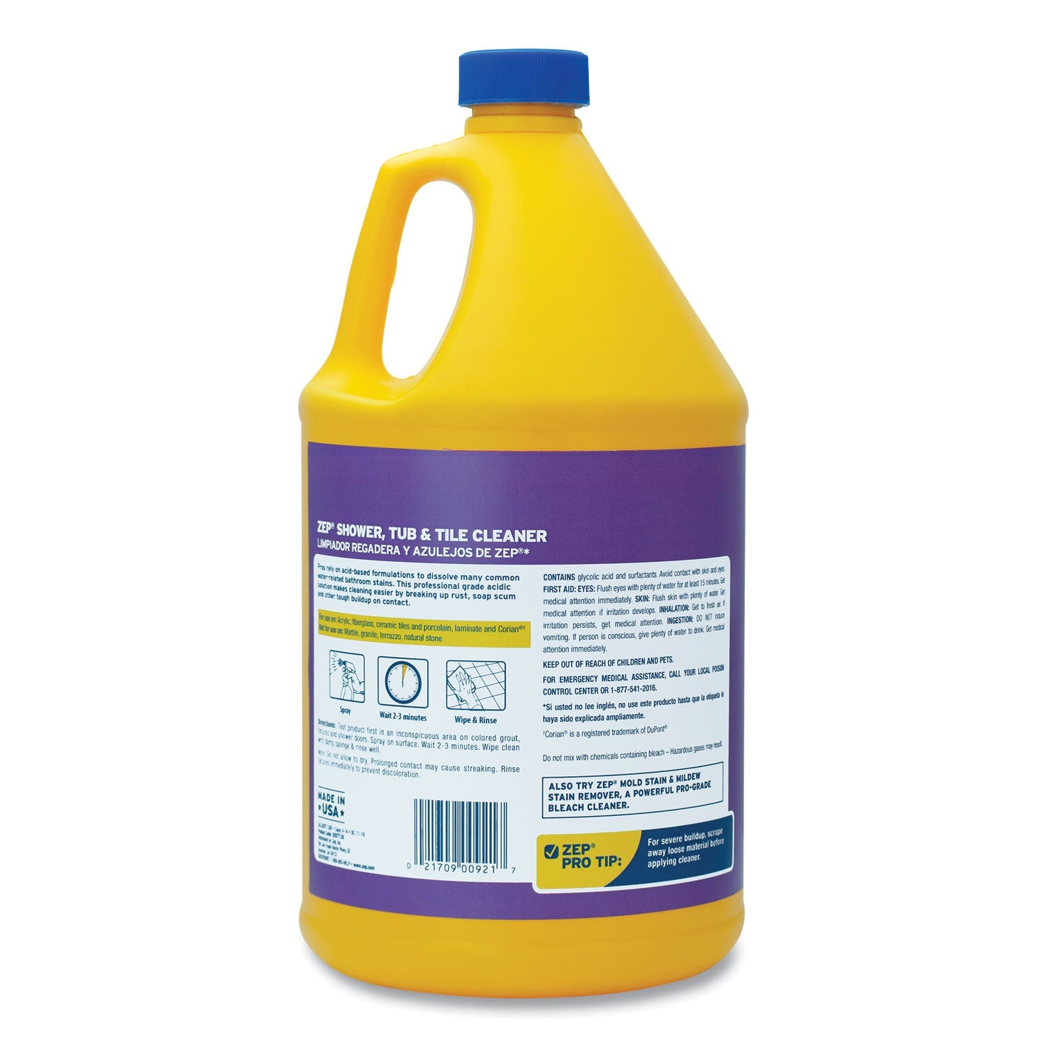 Zep® Shower Tub and Tile Cleaner, Pleasant Scent, 1 gal, 4/Carton - Bloom Skins