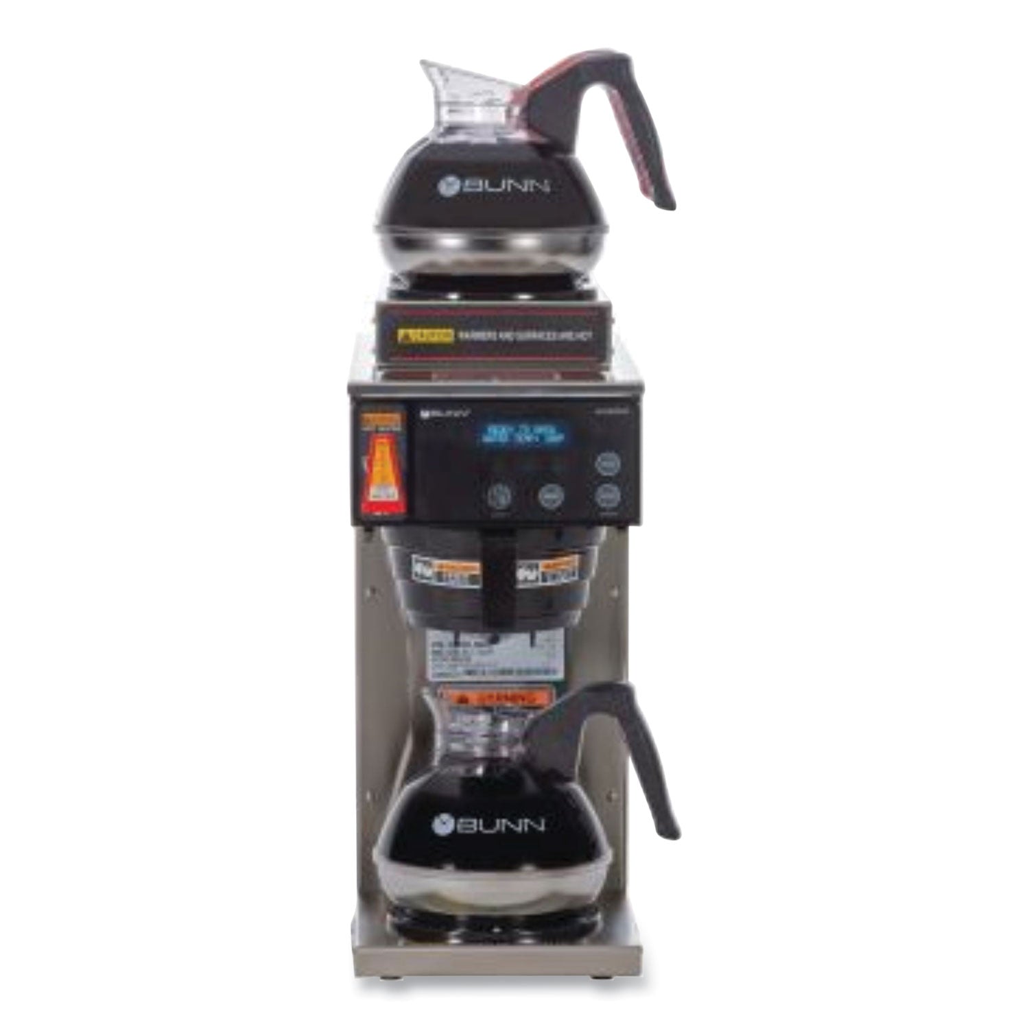 BUNN® AXIOM DV-3 12-Cup Dual-Voltage Coffee Brewer with 3 Warmers, Silver/Black