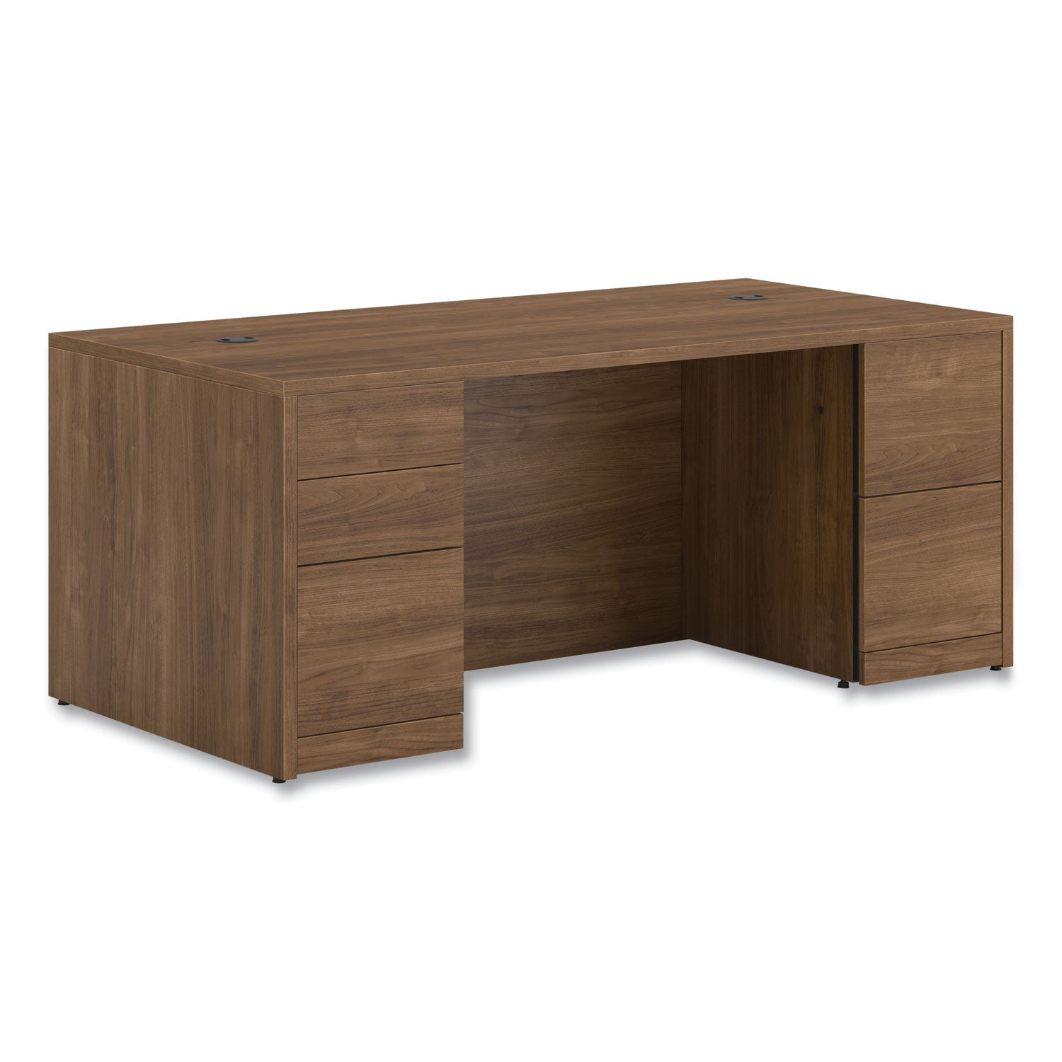 HON® 10500 Series Double Full-Height Pedestal Desk, Left: Box/Box/File, Right: File/File, 72" x 36" x 29.5", Pinnacle
