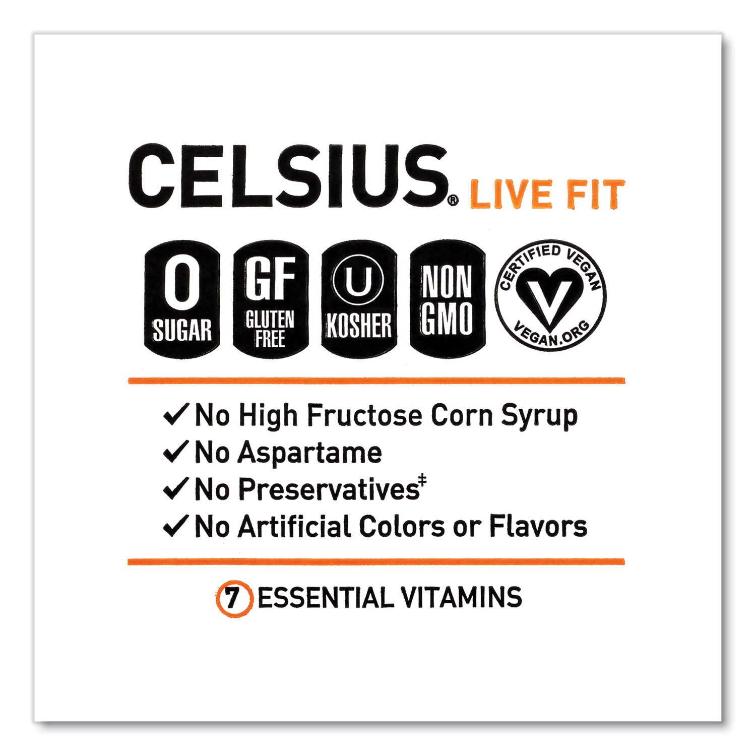Celsius® Live Fit Variety Pack, Kiwi Guava and Orange, 12 oz Can, 24/Carton - Bloom Skins