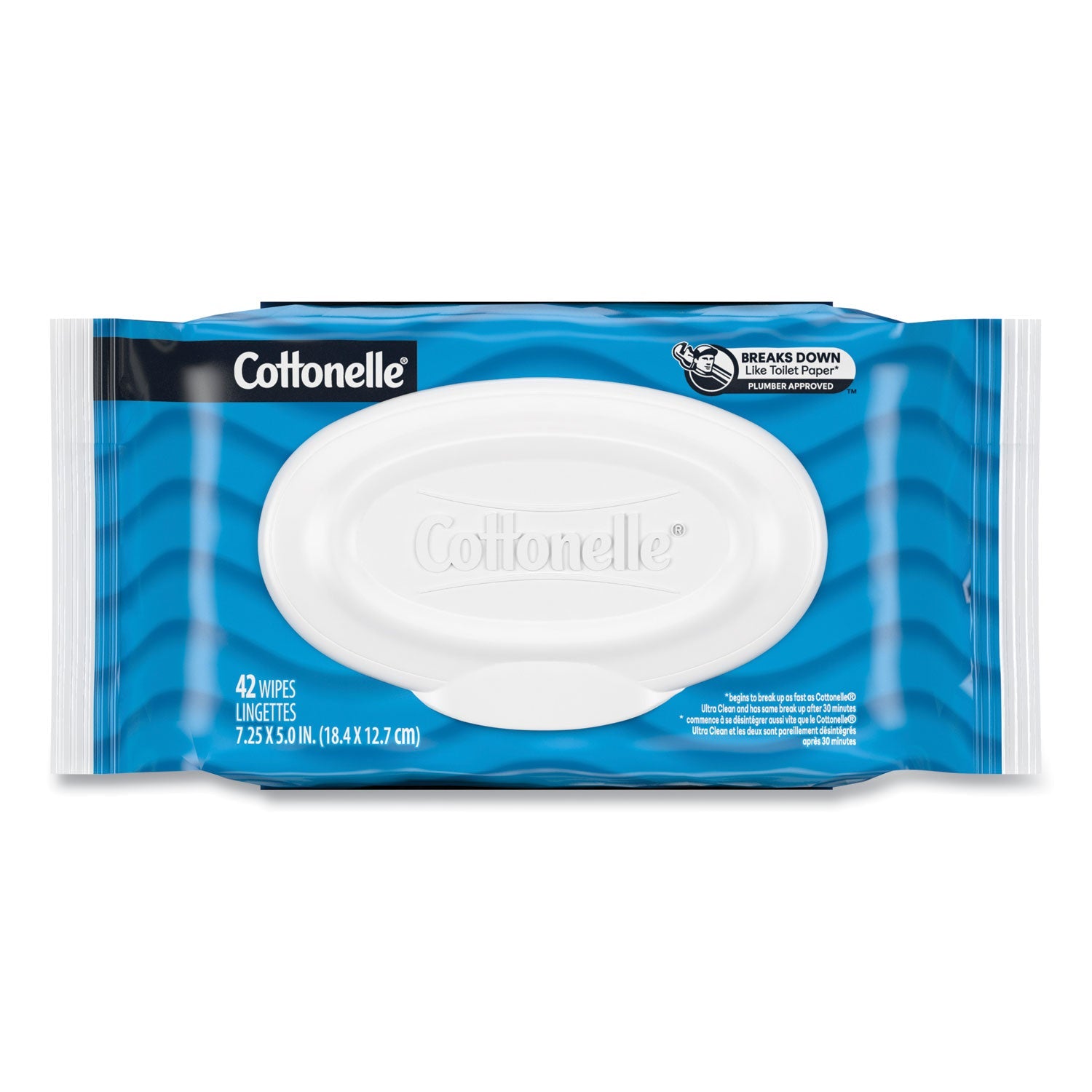Cottonelle® Fresh Care Flushable Cleansing Cloths, 1-Ply, 3.73 x 5.5, White, 84/Pack
