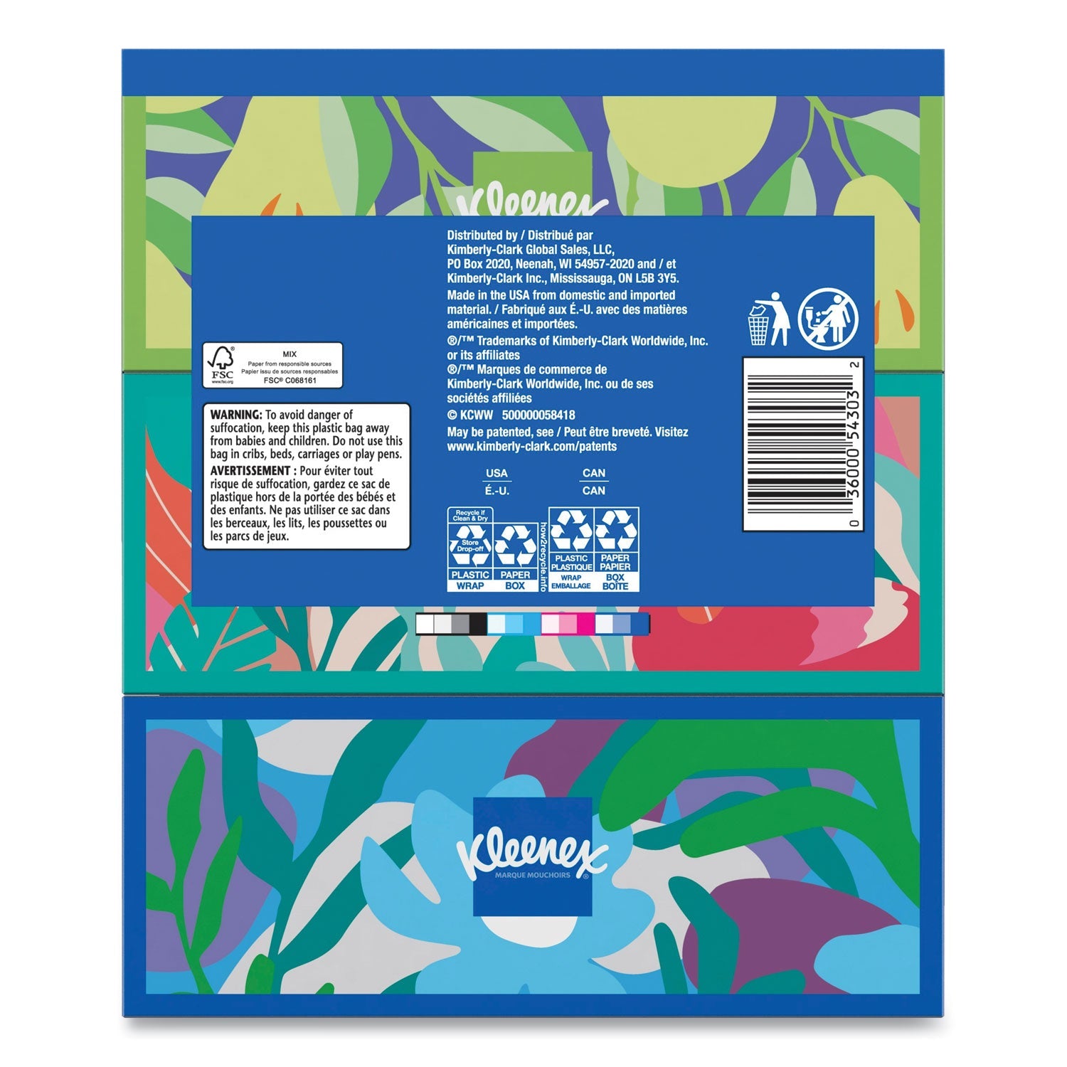 Kleenex® Trusted Care Facial Tissue, 2-Ply, White, 160 Sheets/Box, 3 Boxes/Pack, 12 Packs/Carton