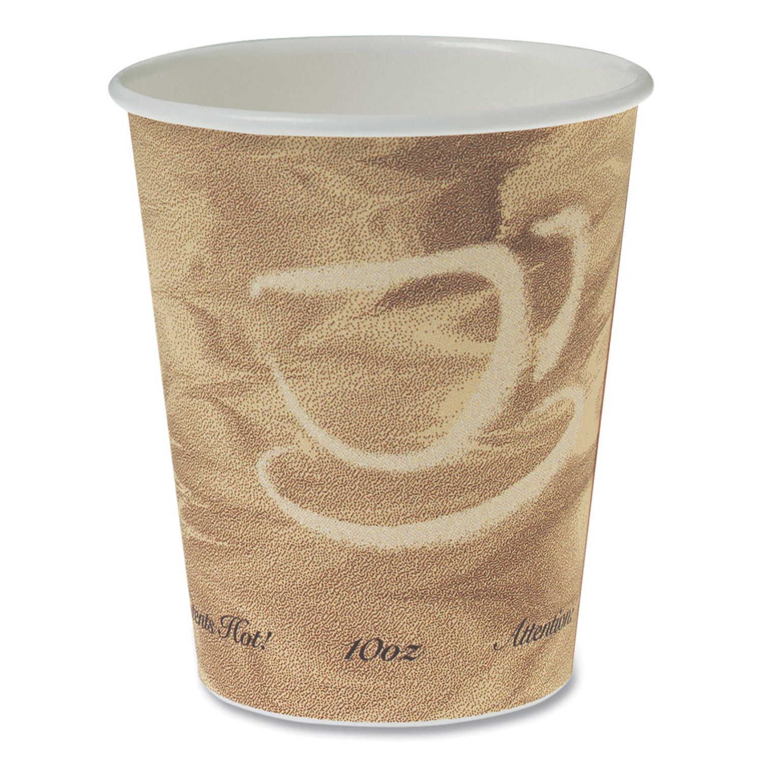 Single Sided Poly Paper Hot Cups | 10oz Mistique