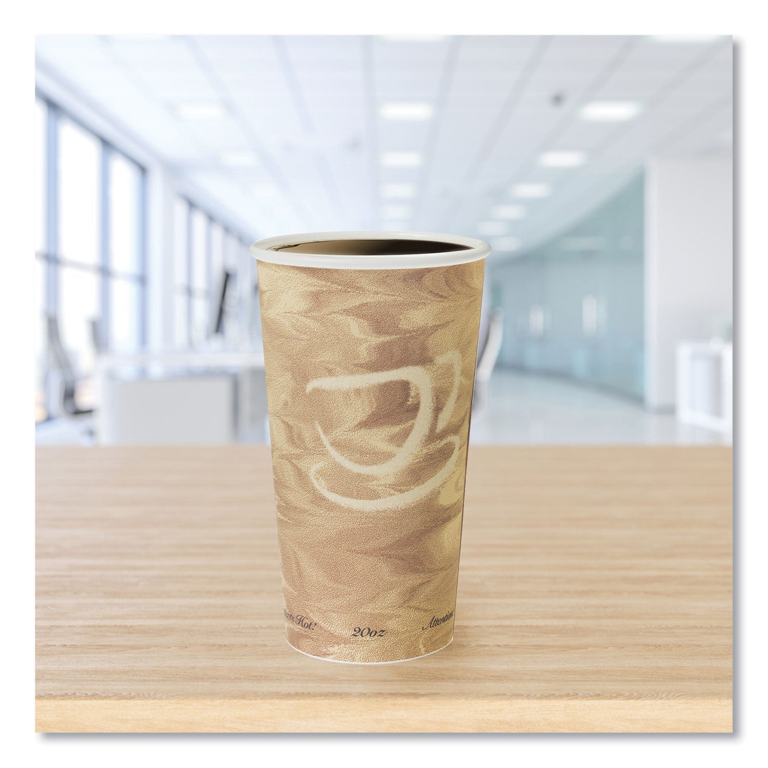 SOLO® Single Sided Poly Paper Hot Cups, 20 Oz, Mistique Design, 40/bag, 15 Bags/carton