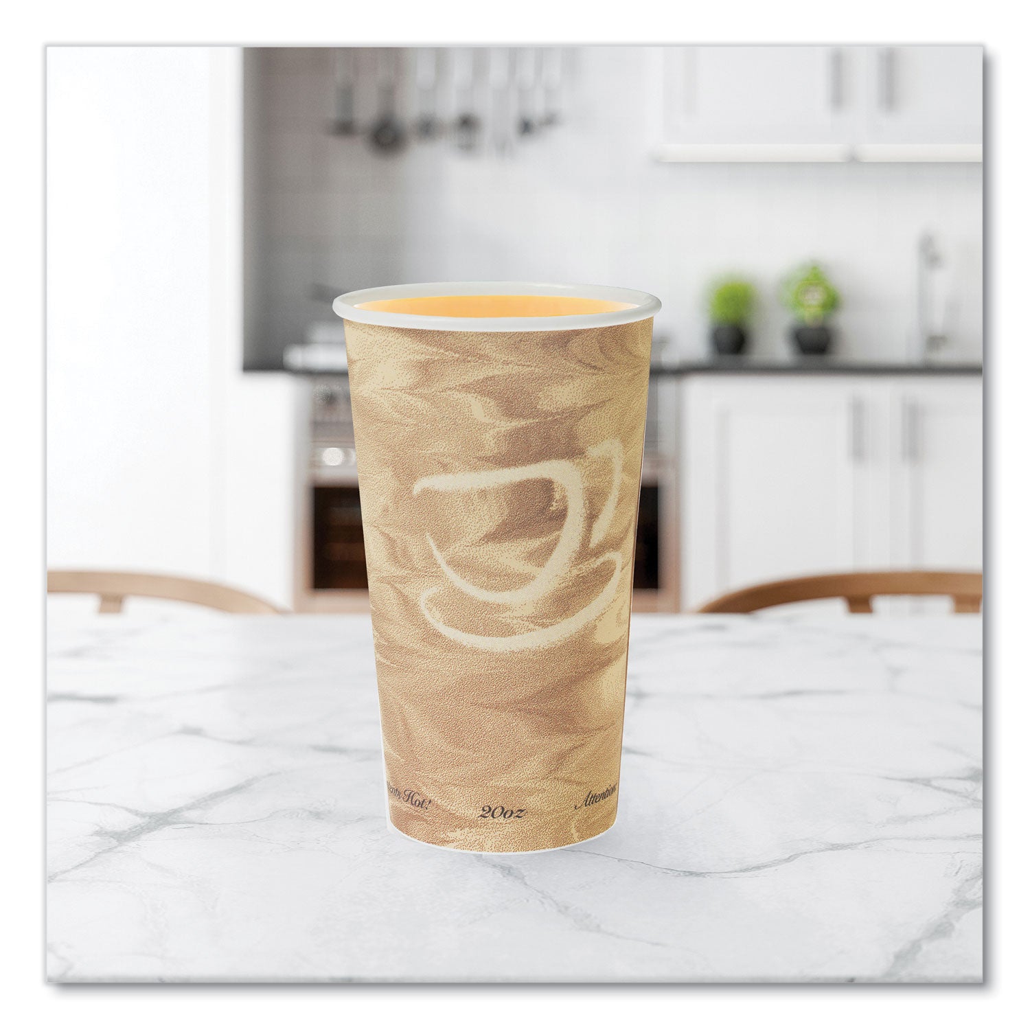 SOLO® Single Sided Poly Paper Hot Cups, 20 Oz, Mistique Design, 40/bag, 15 Bags/carton