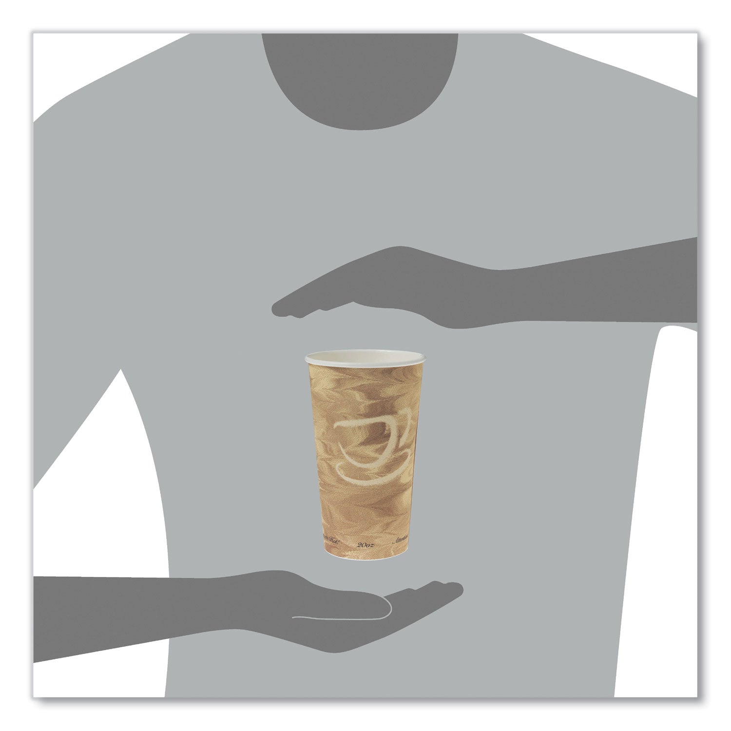 SOLO® Single Sided Poly Paper Hot Cups, 20 Oz, Mistique Design, 40/bag, 15 Bags/carton