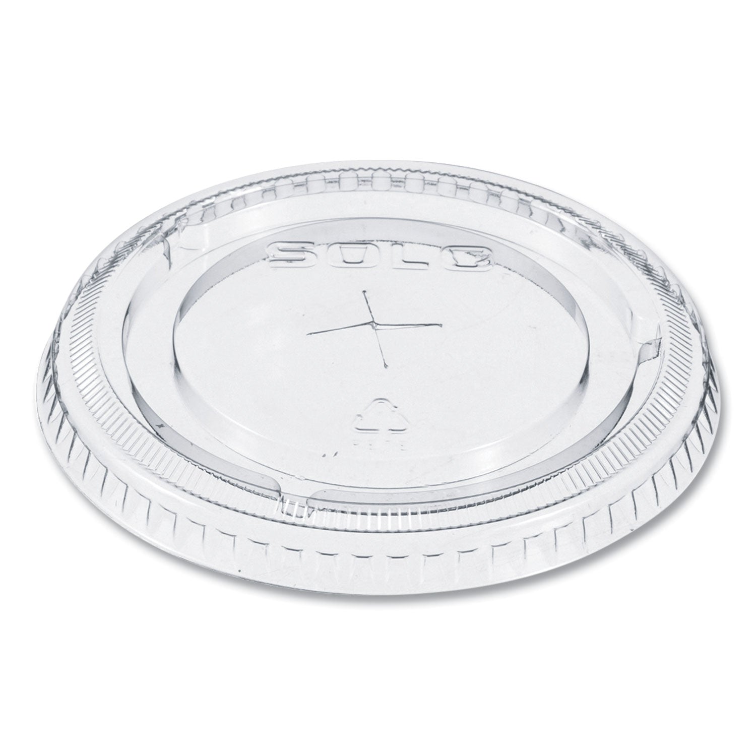 SOLO® Straw-Slot Cold Cup Lids, Fits 9 oz to 20 oz Cold Cups, Plastic, Clear, 100/Sleeve, 10 Sleeves/Carton