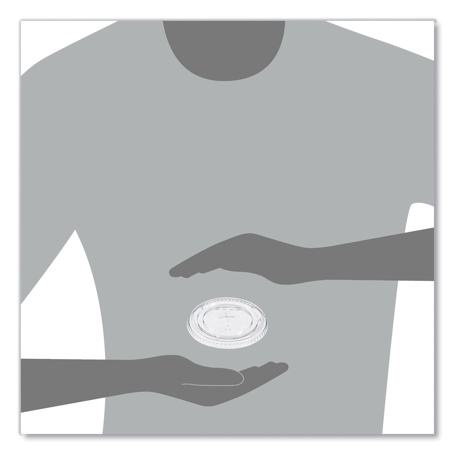 SOLO® Straw-Slot Cold Cup Lids, Fits 9 oz to 20 oz Cold Cups, Plastic, Clear, 100/Sleeve, 10 Sleeves/Carton
