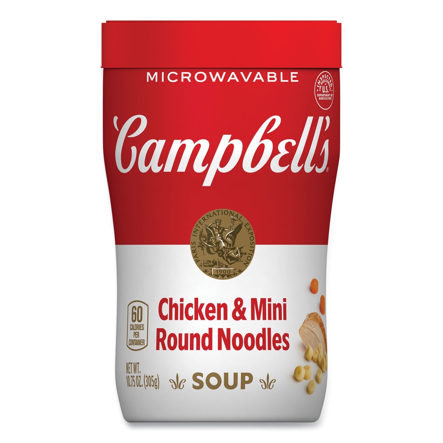 Campbell's® Soup On The Go Chicken with Mini Noodles, 10.75 oz Cup, 8/Carton