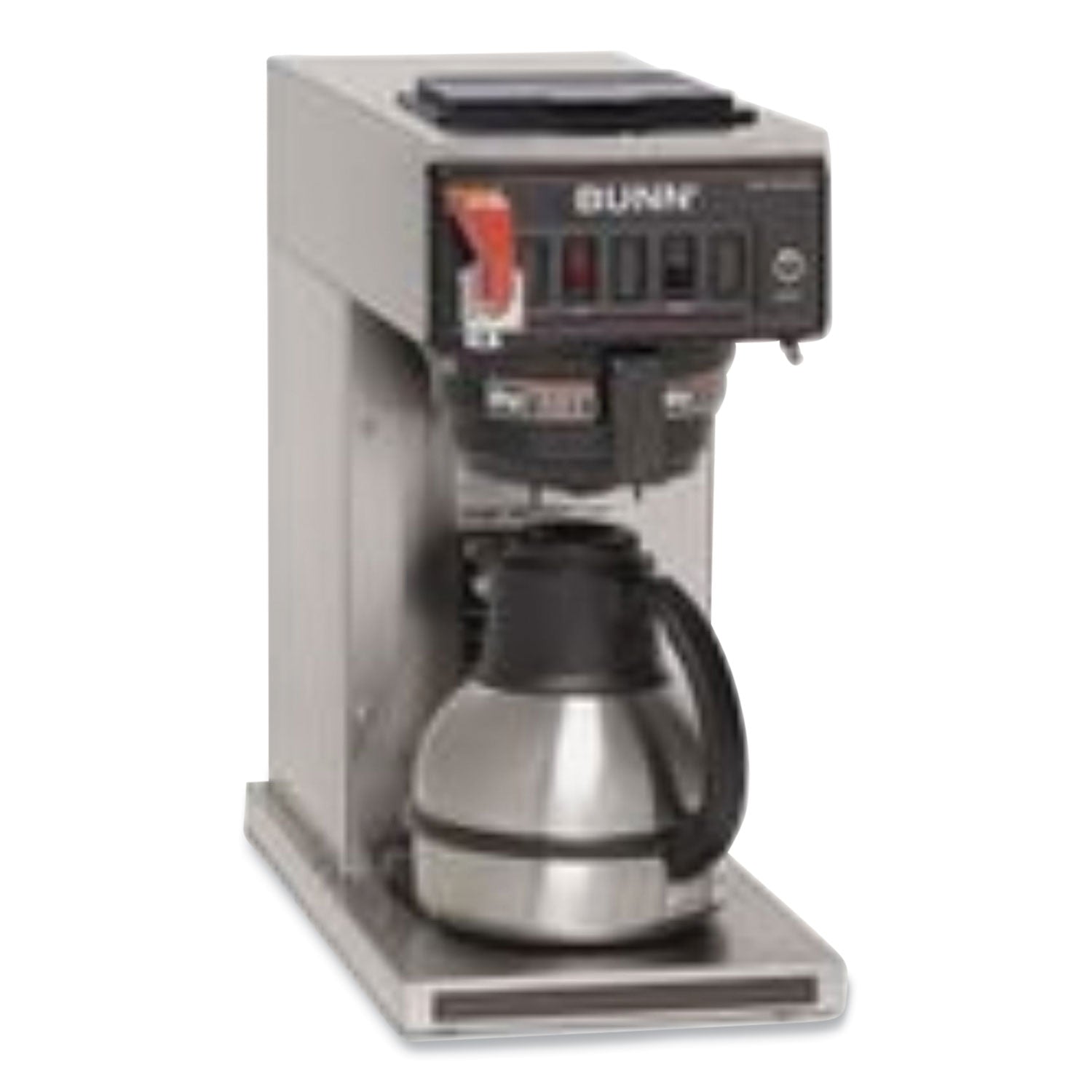 BUNN® CWTF-DV-TC Dual Volt Thermal Carafe System, 12 Cups, Silver/Black