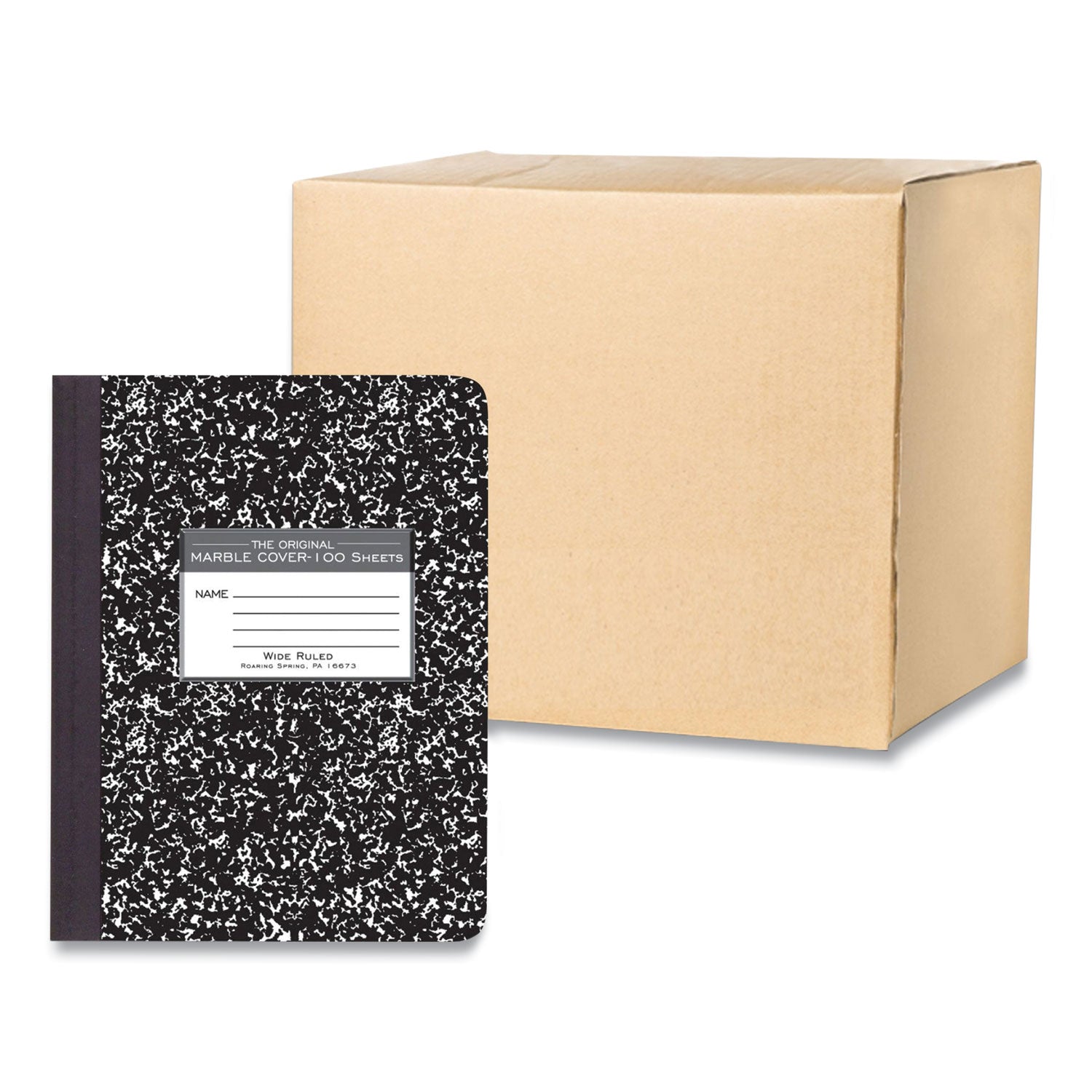 Hardcover Marble Composition Book | Wide Rule