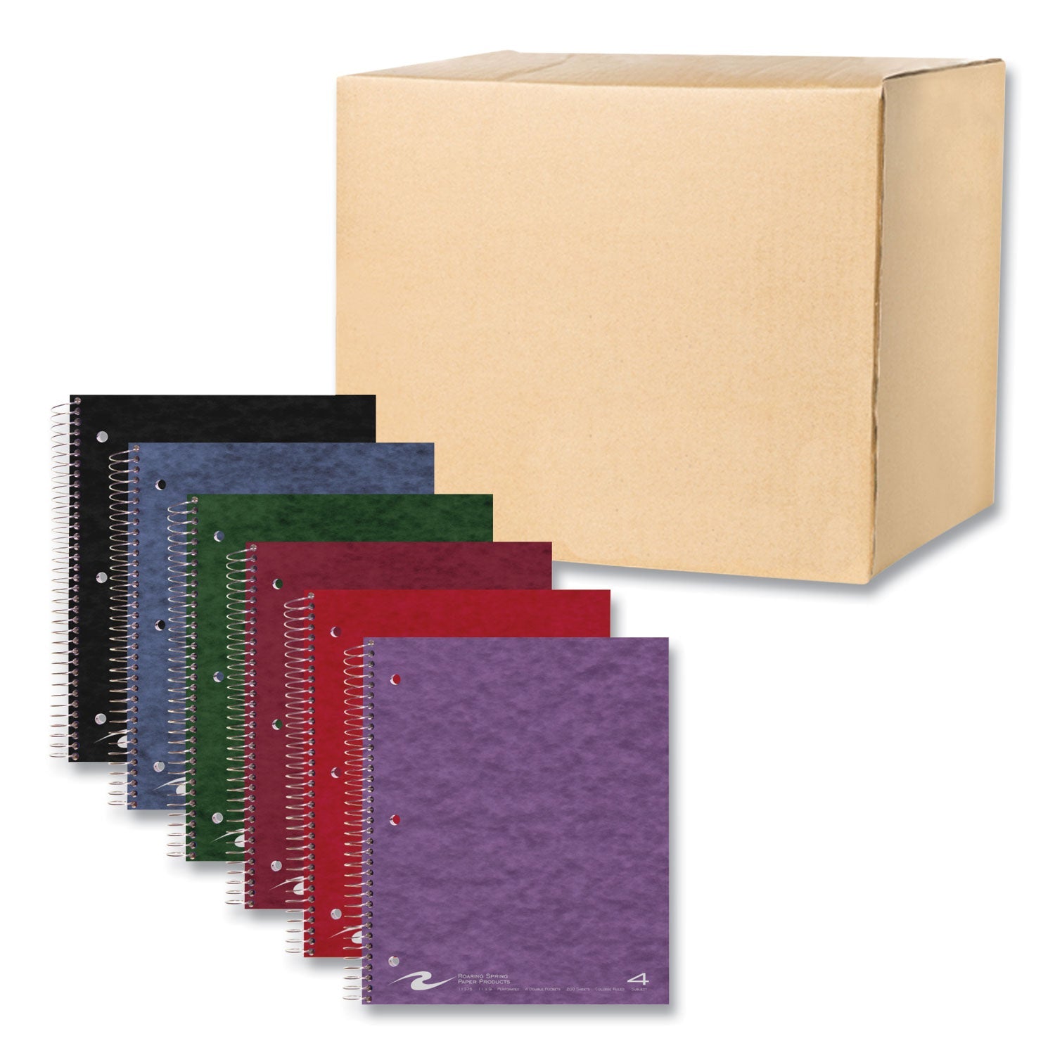 4-Subject Wirebound Notebook | College Rule, Asst.