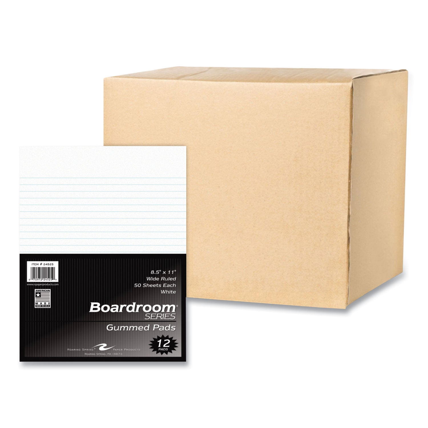 Boardroom Gummed Pad | Wide Rule, 50 Sheets