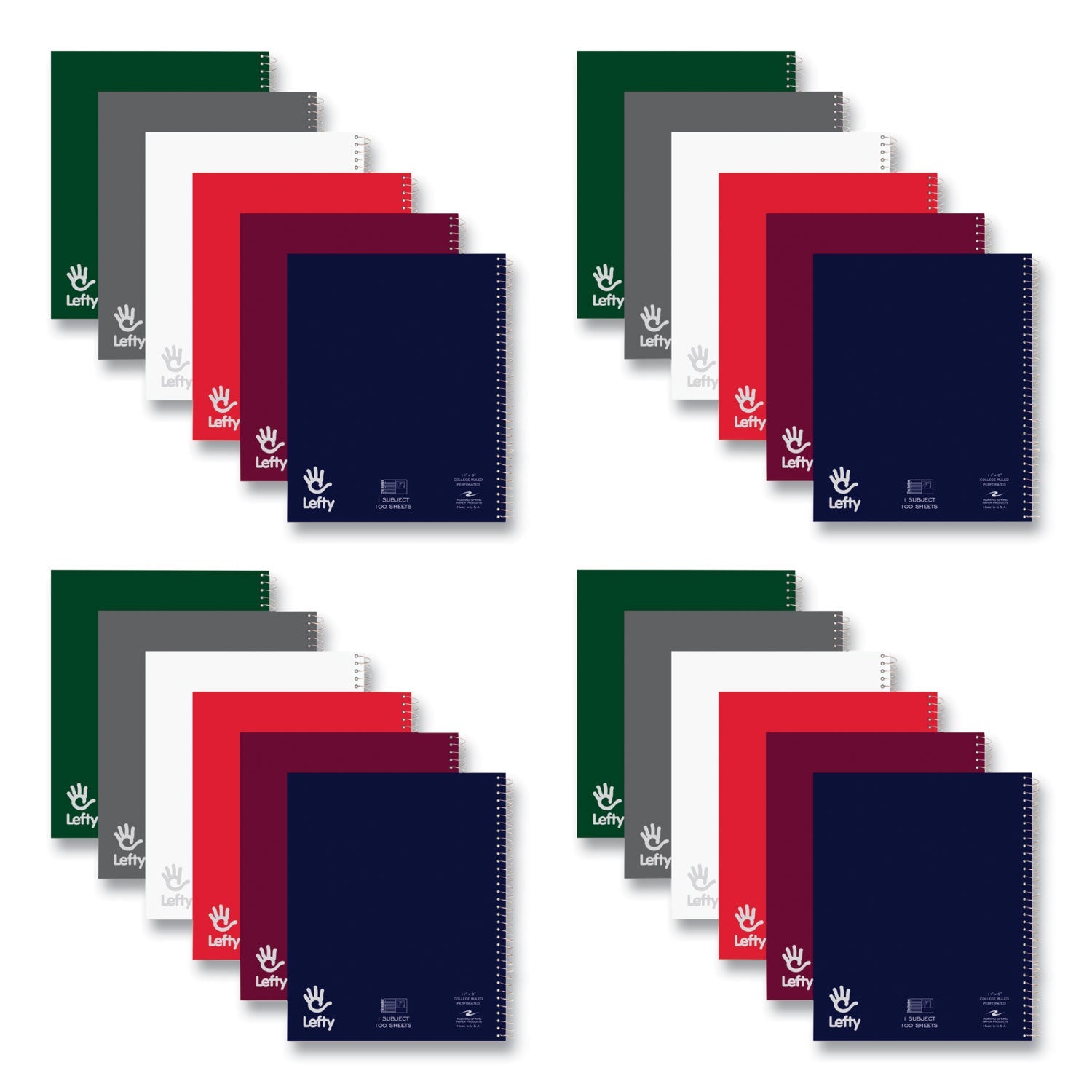 Lefty Notebook | 1-Subject College Rule, 200 Sh.
