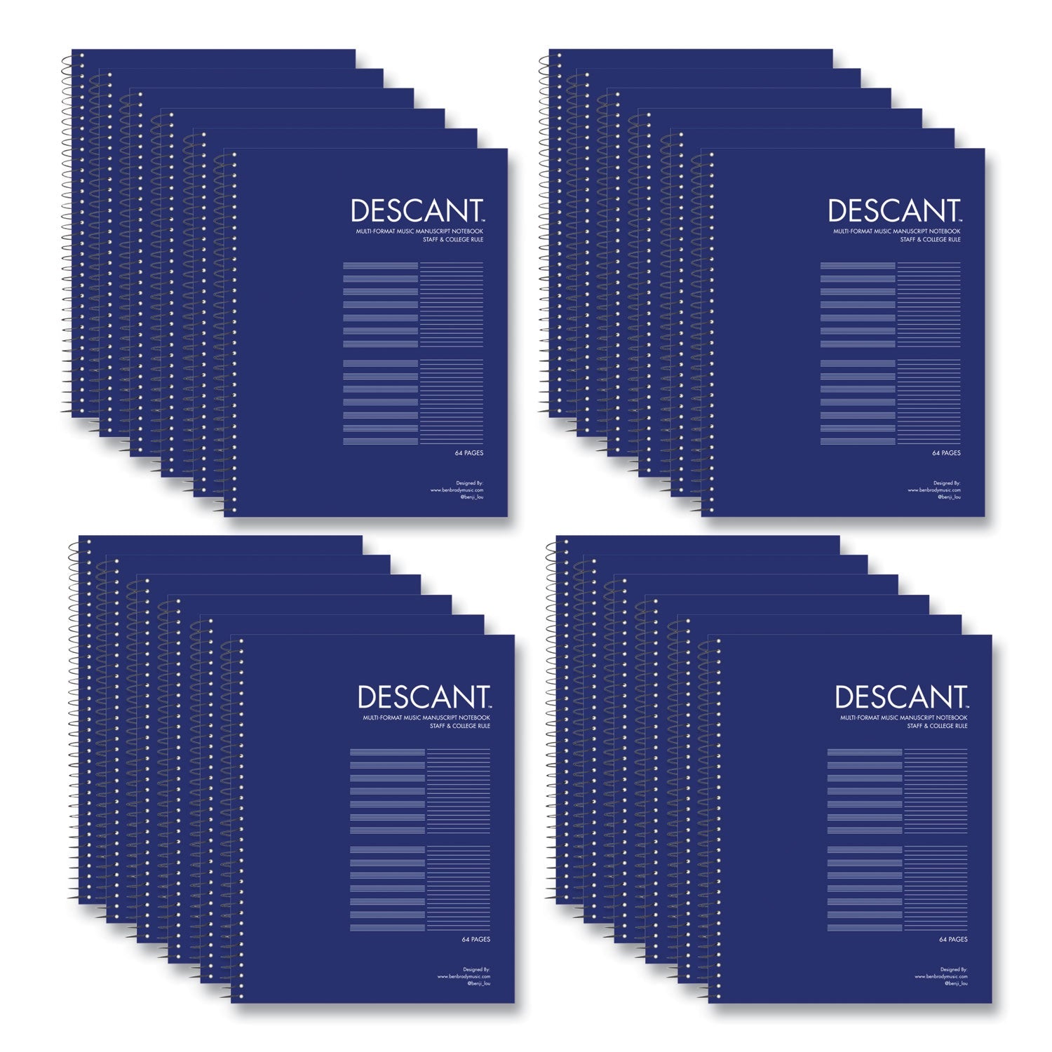 Music Notebook | Transcription Format, Blue Cover
