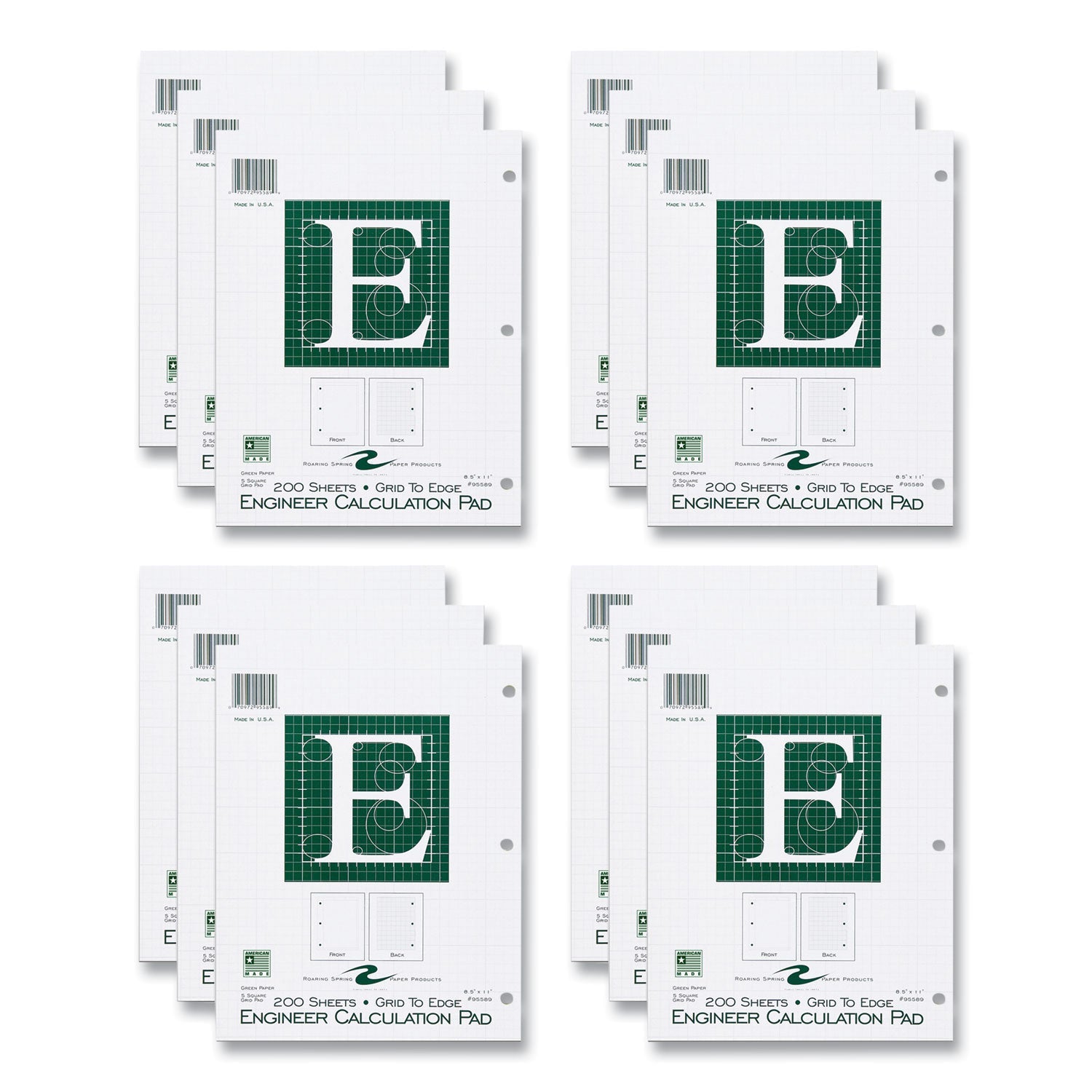 Engineer Pad | Quad Rule, 200 Sheets, 8.5x11