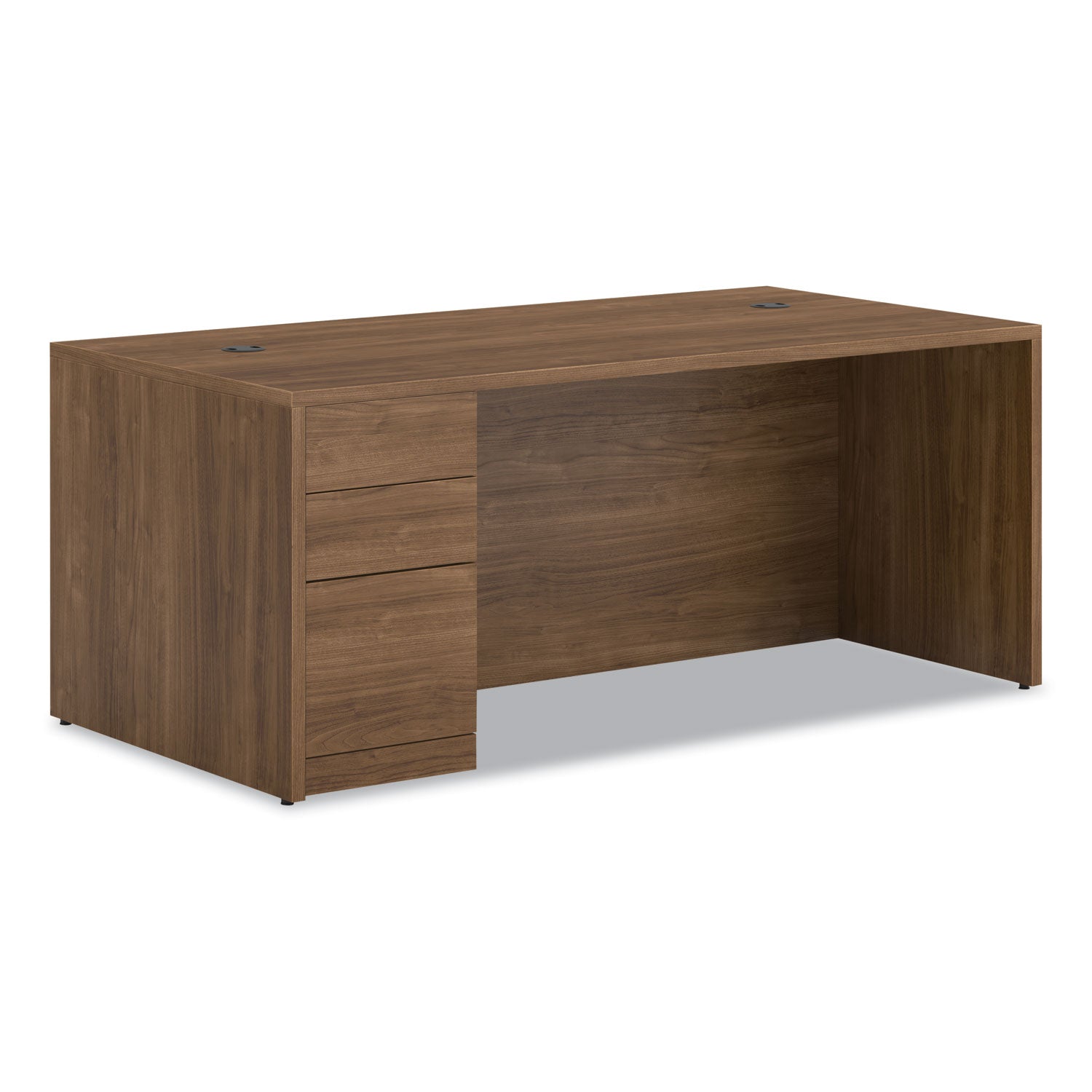 HON® 10500 Series "L" Workstation Single Pedestal Desk with Full-Height Pedestal, 72" x 36" x 29.5", Pinnacle