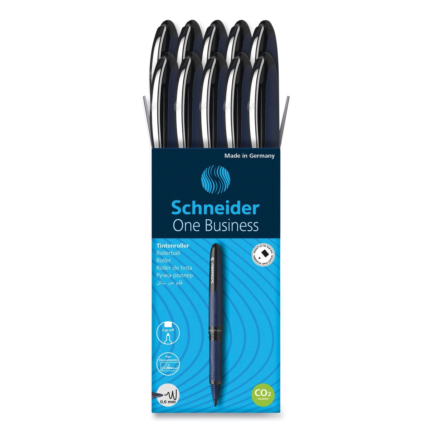 Schneider Rollerball Pen | 0.6mm Fine Point Black