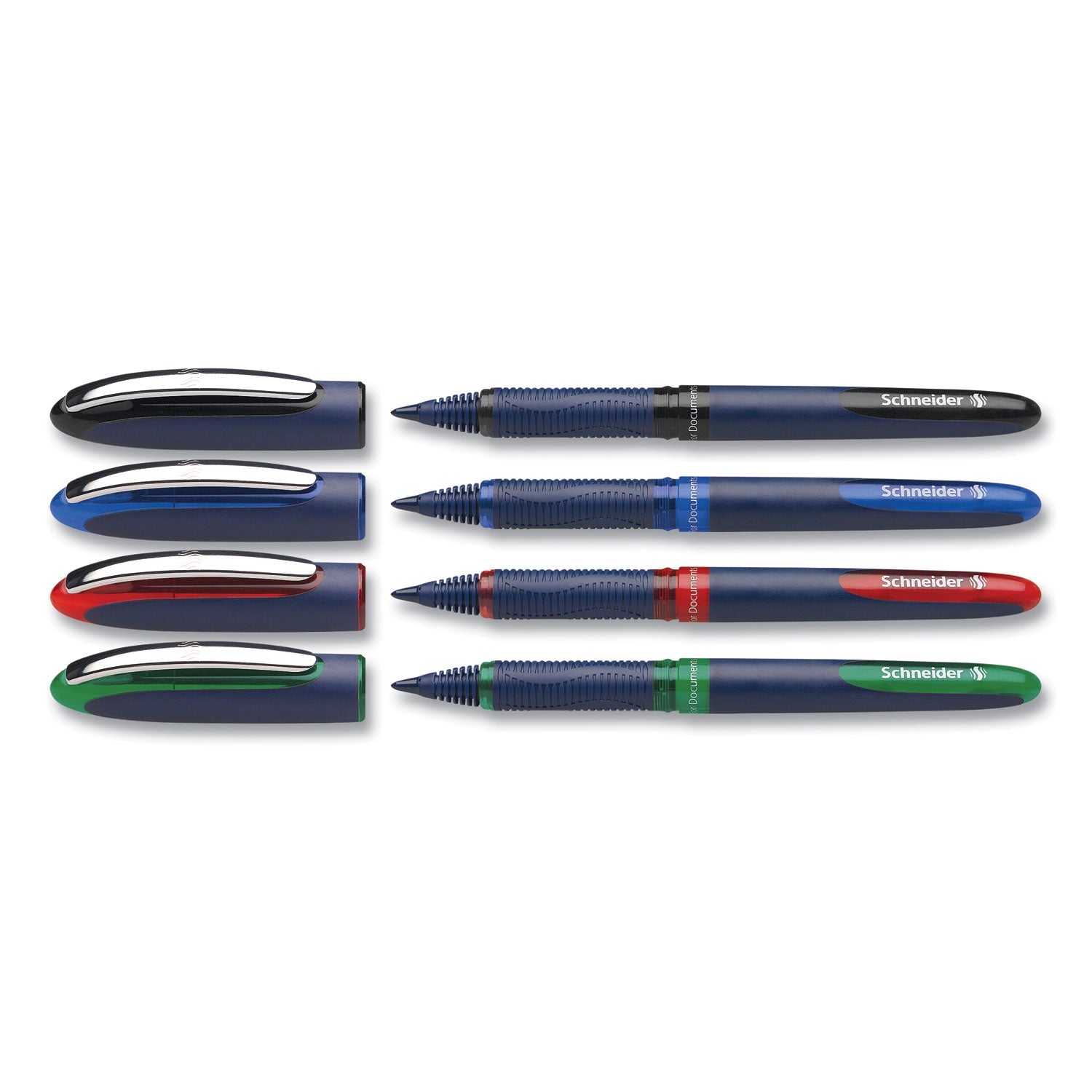 Schneider® One Business Rollerball Pen, Stick, Fine 0.6 mm, Assorted Ink and Barrel Colors, 4/Pack - Bloom Skins