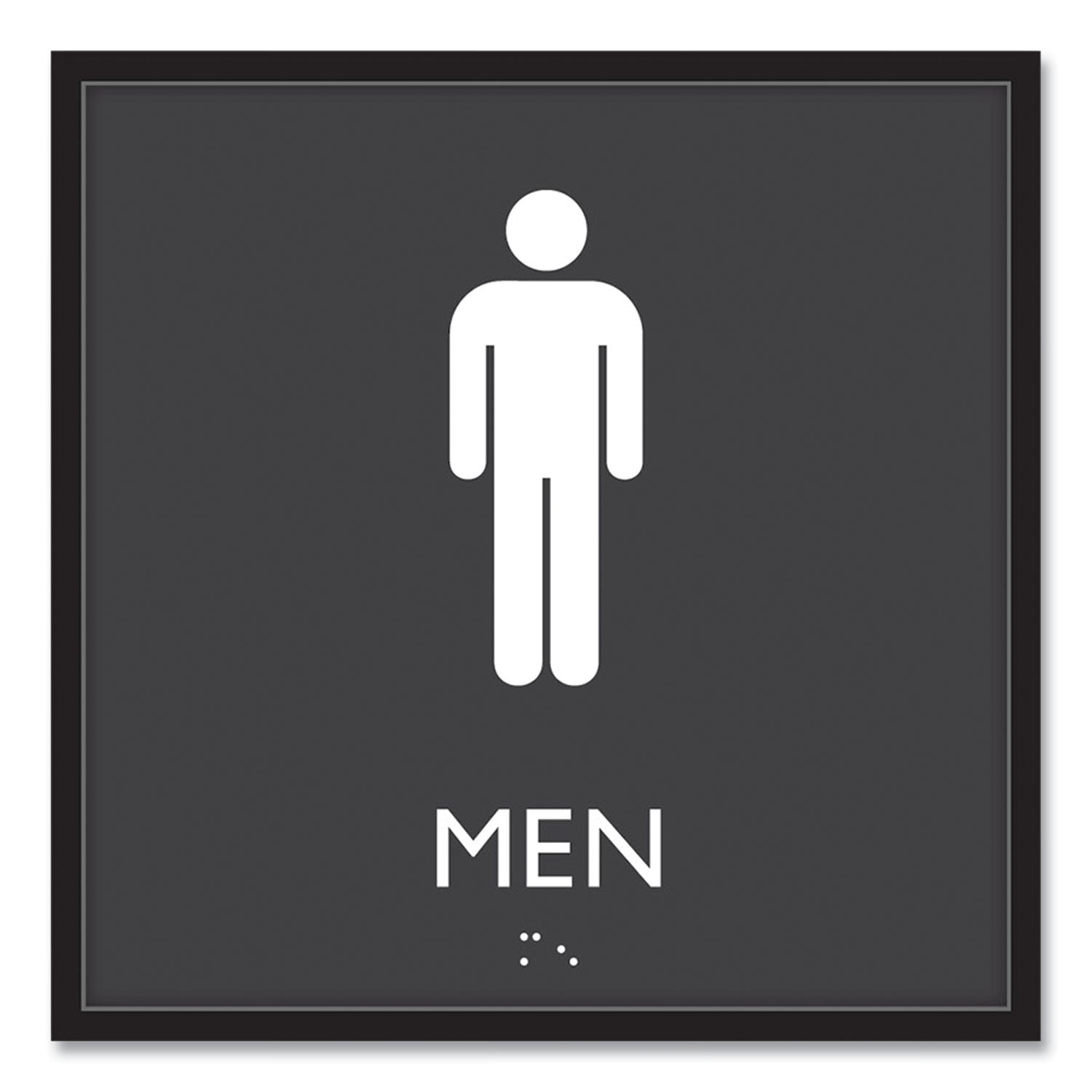 ADA Sign | Men | 8x8 Clear/White