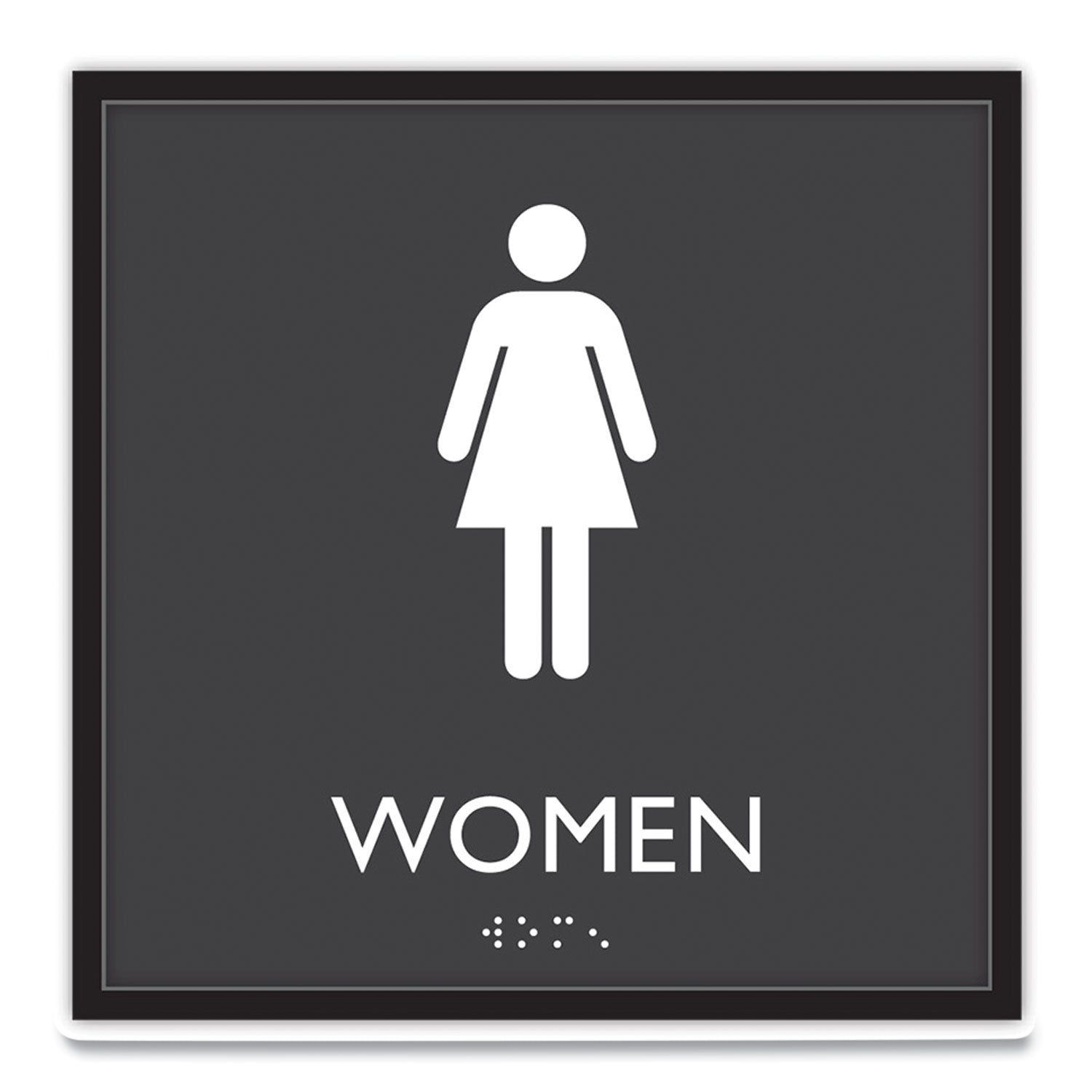 ADA Sign | Women | 8x8 Clear/White