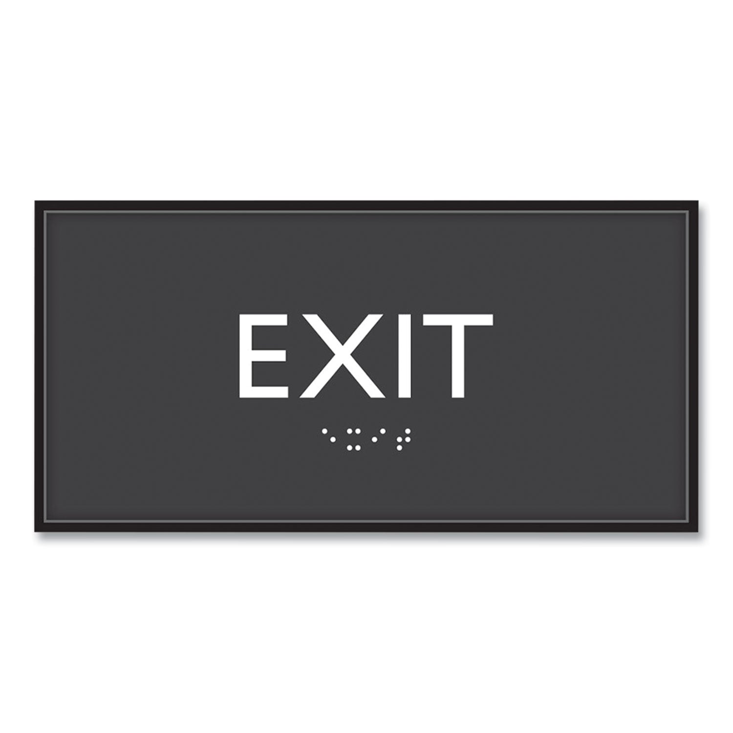 ADA Sign | Exit | 4x4 Clear/White