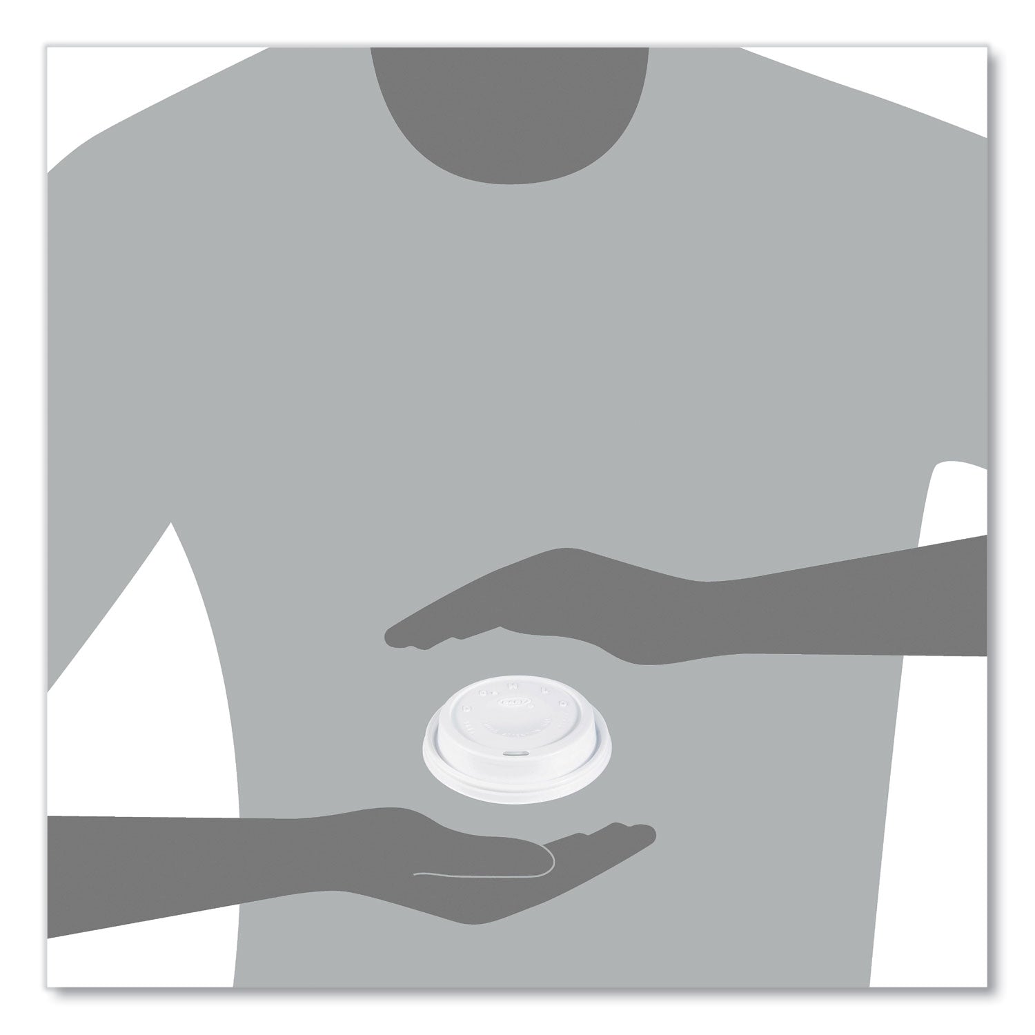SOLO® Cappuccino Dome Sipper Lids, Fits 12 oz to 24 oz Hot Cups, Plastic, White, 1,000/Carton