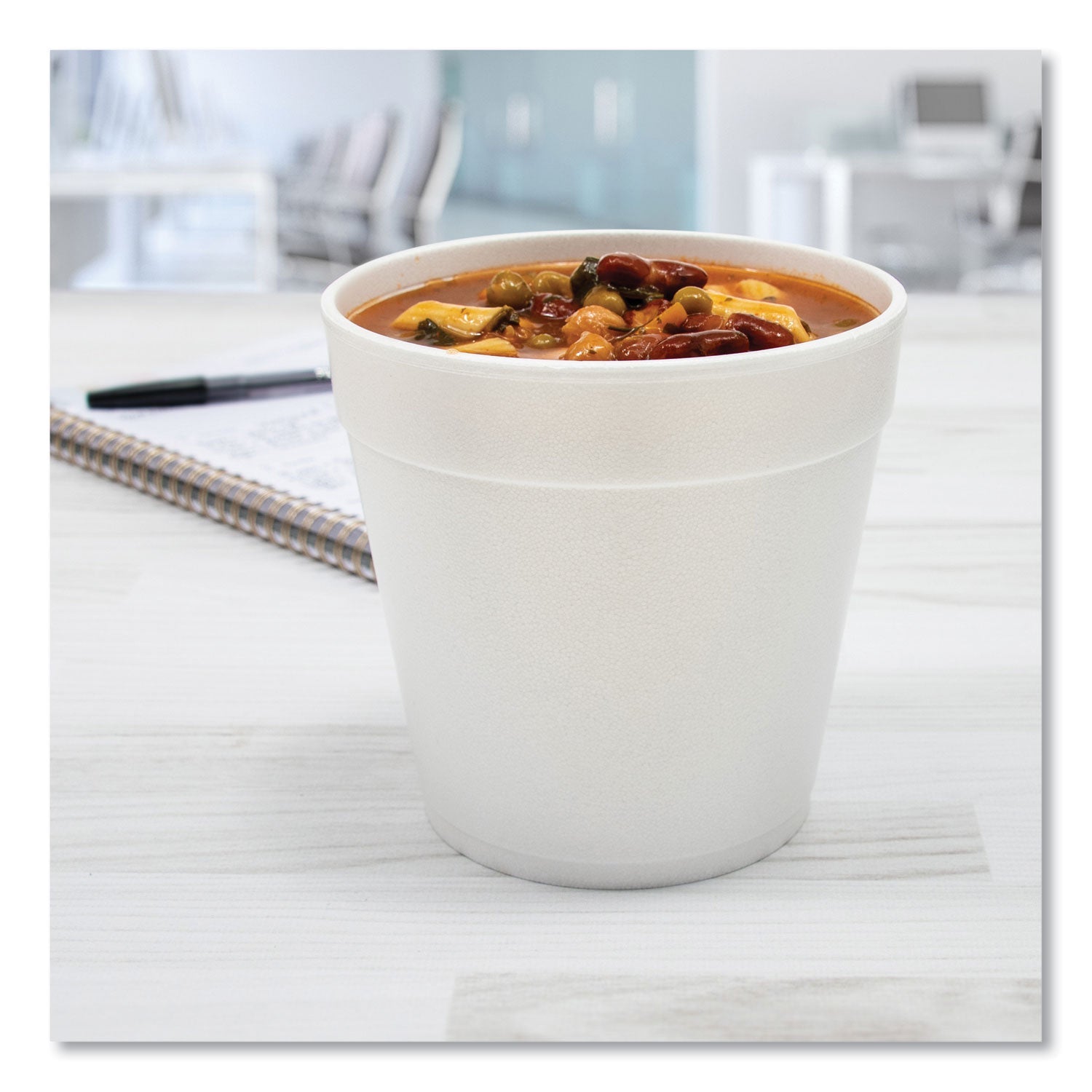 Dart® Foam Containers, Squat, 16 oz, White, 25/Bag, 20 Bags/Carton