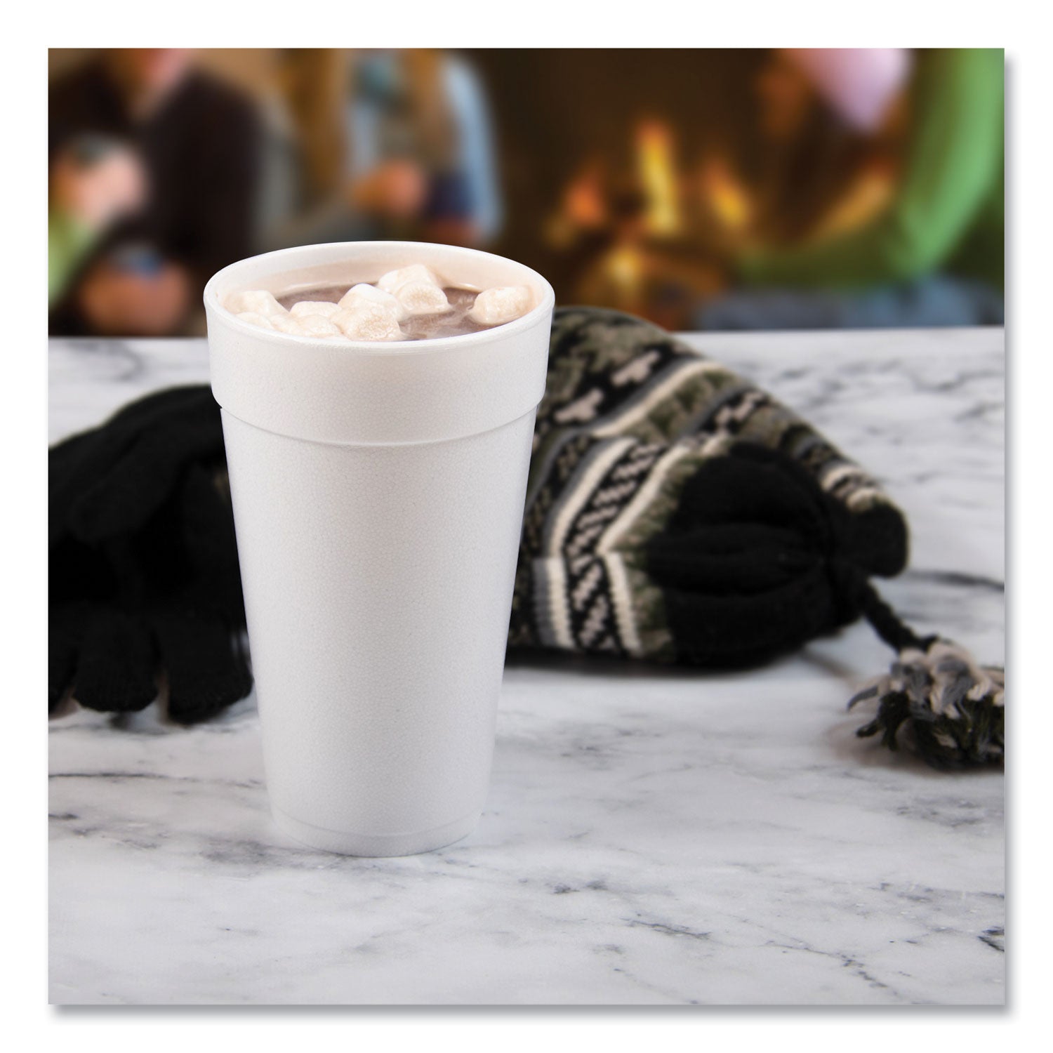 Dart® Foam Drink Cups, 20 Oz, White, 500/carton