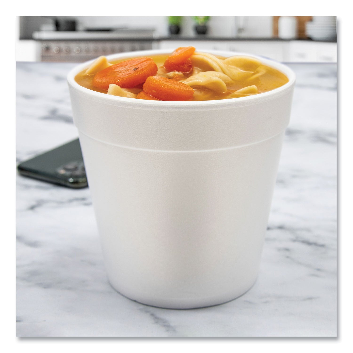 Dart® Foam Containers, 32 Oz, White, 25/bag, 20 Bags/carton