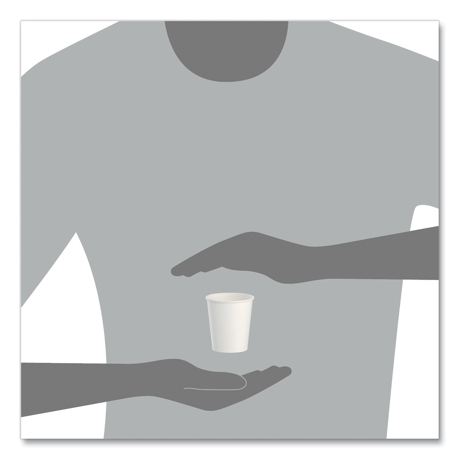 SOLO® Paper Water Cups, 3 oz, White, 100/Bag, 50 Bags/Carton