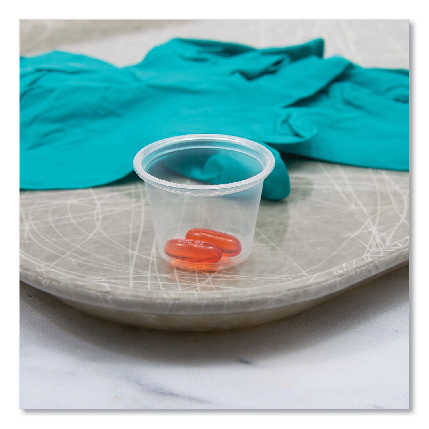 Dart® Conex Complements Portion/Medicine Cups, 1 oz, Plastic, Clear, 125/Bag, 20 Bags/Carton