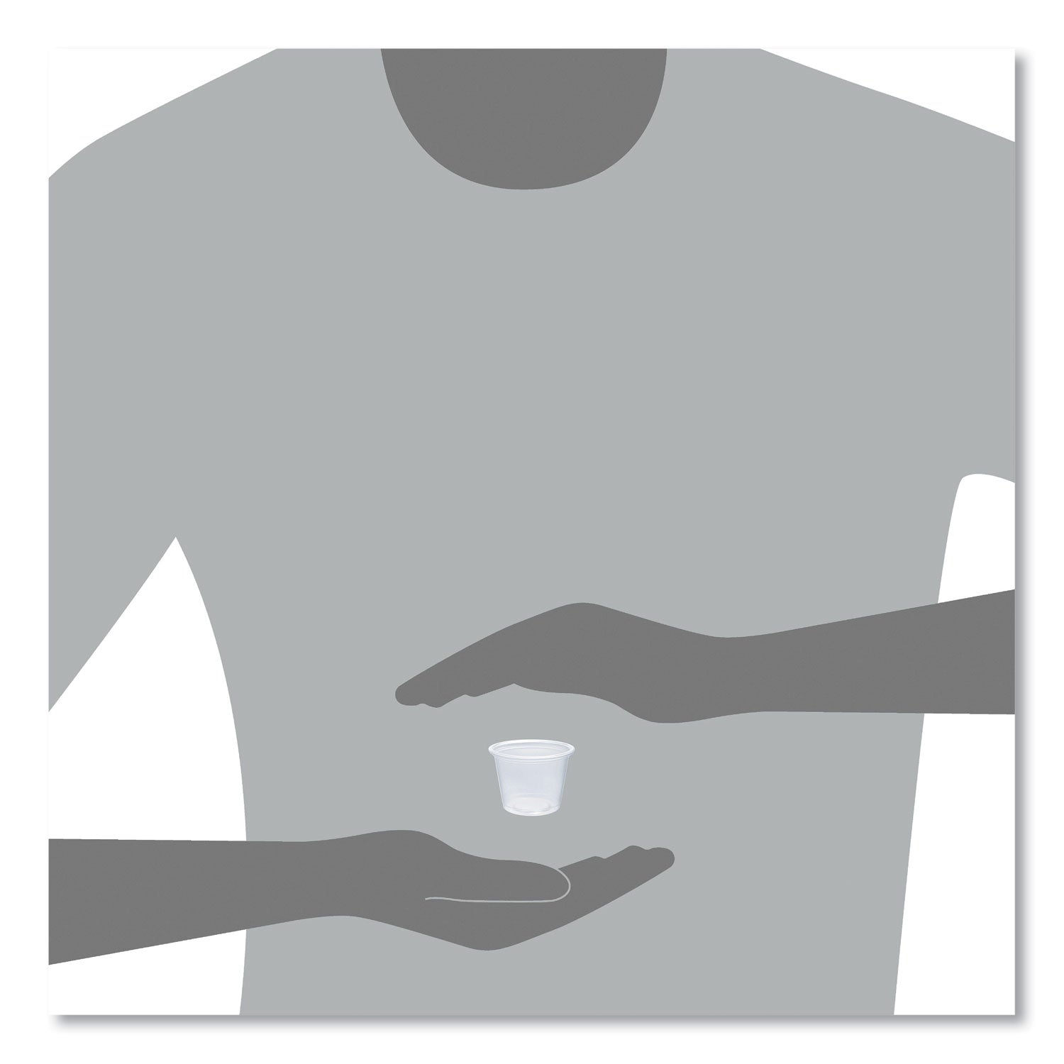 Dart® Conex Complements Portion/Medicine Cups, 1 oz, Plastic, Clear, 125/Bag, 20 Bags/Carton