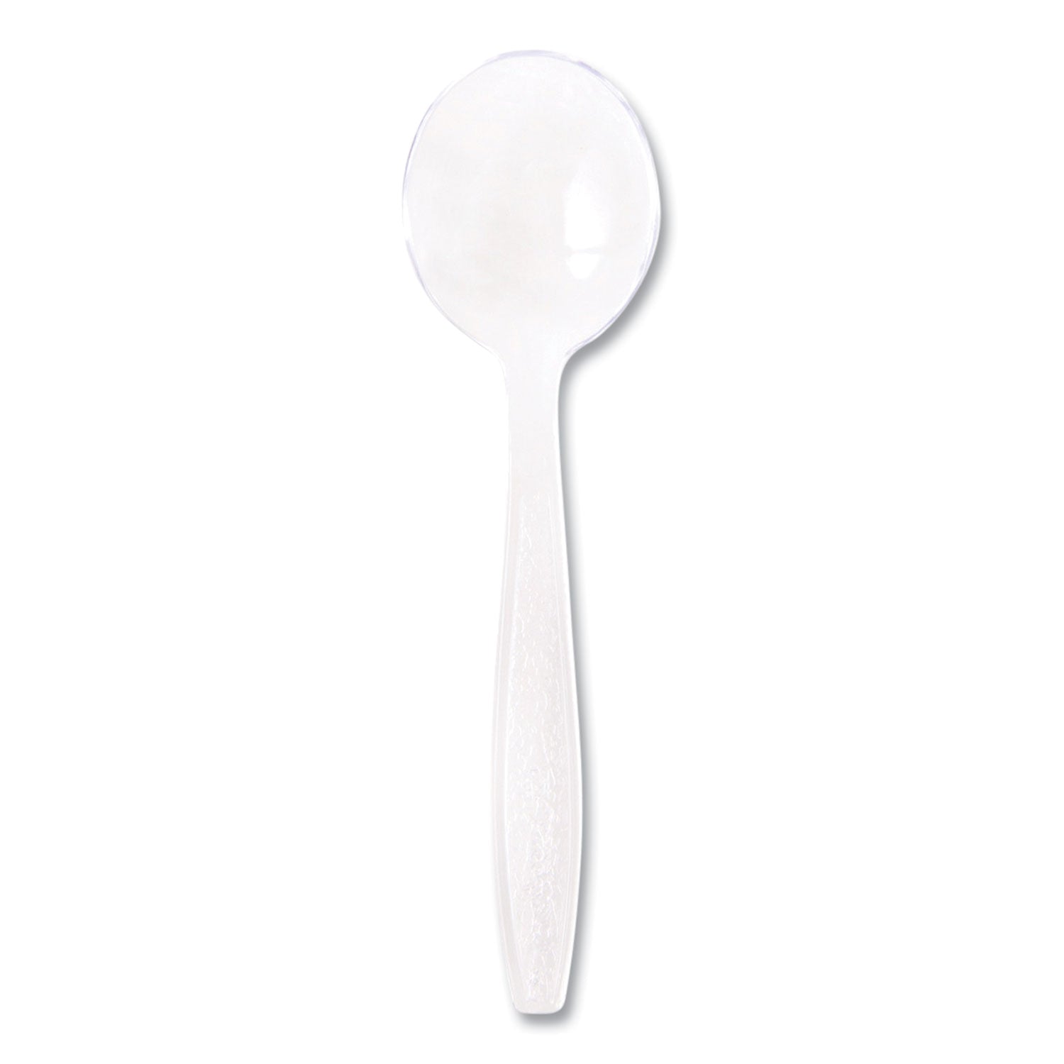 SOLO® Guildware Extra Heavyweight Plastic Cutlery, Soup Spoon, Clear, 1,000/Carton
