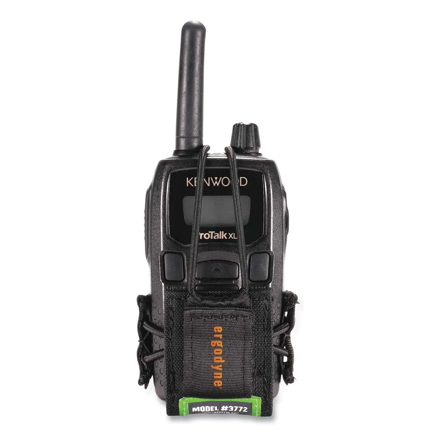 ergodyne® Squids 3772 Radio Holster Trap, Small, 1 x 2 x 4, Polyester, Black