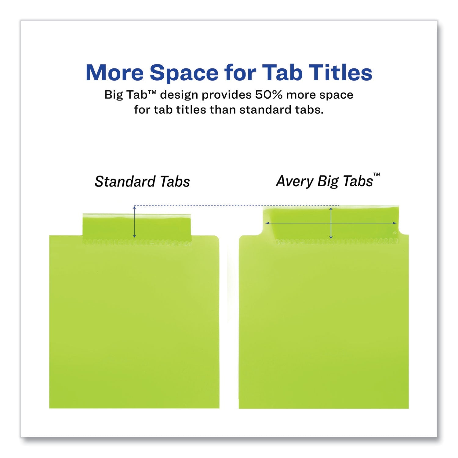 Avery® Insertable Big Tab Plastic 2-Pocket Dividers, 5-Tab, 11.13 X 9.25, Assorted, 1 Set