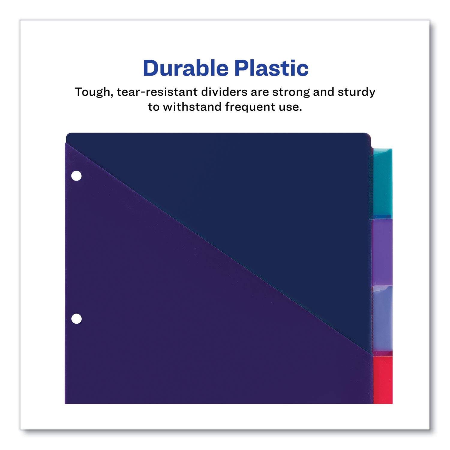 Avery® Big Tab Insertable Two-Pocket Plastic Dividers, 8-Tab, 11.13 X 9.25, Assorted, 1 Set