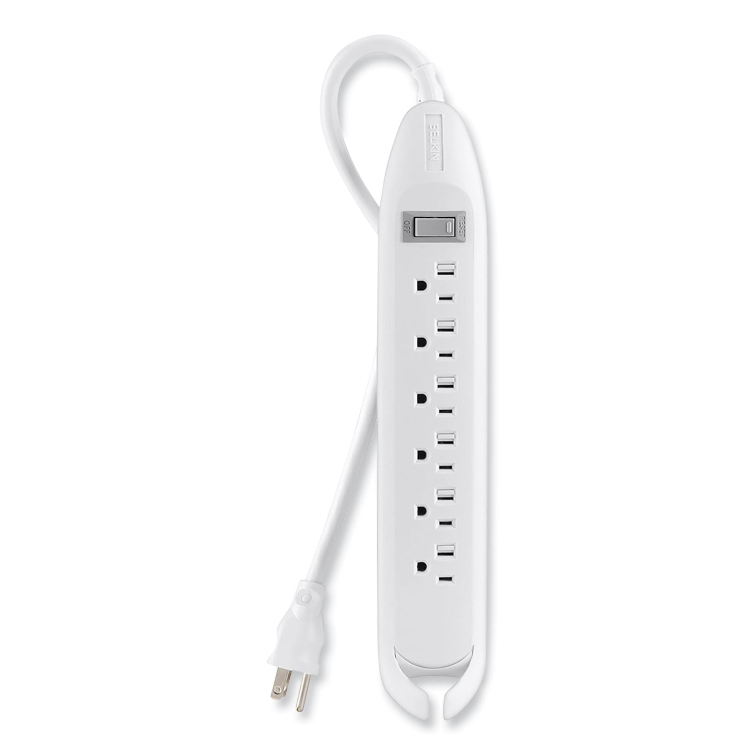 Belkin® Power Strip, 6 Outlets, 12 Ft Cord, White