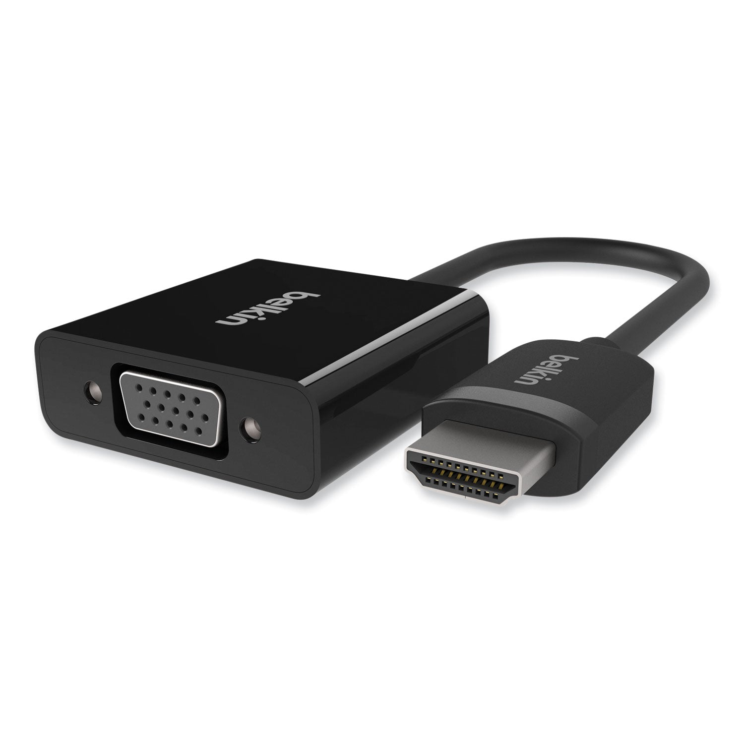 Belkin® HDMI to VGA + 3.5mm Audio Adapter, 5", Black