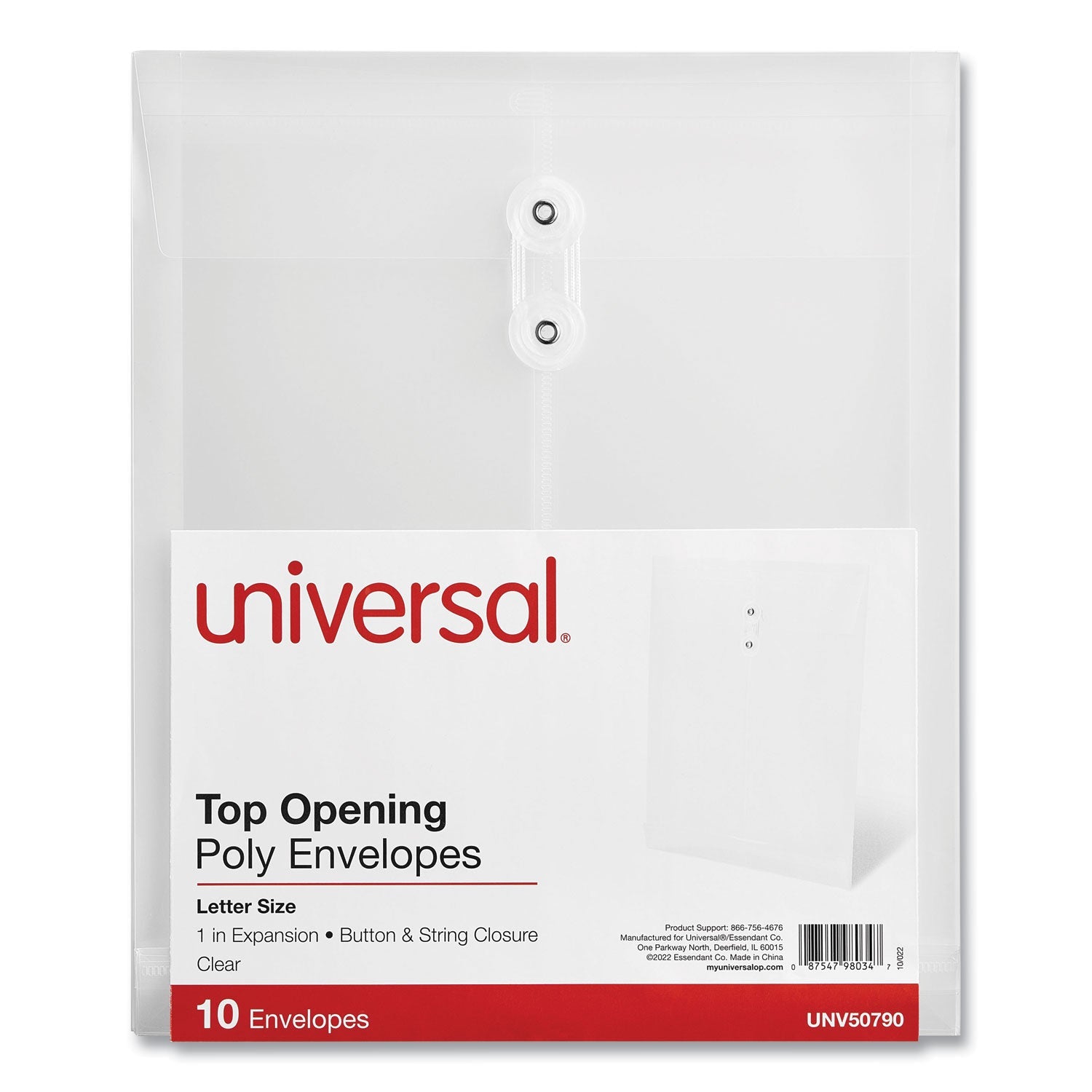 Top Opening Poly Envelopes | Clear | 10/Pack
