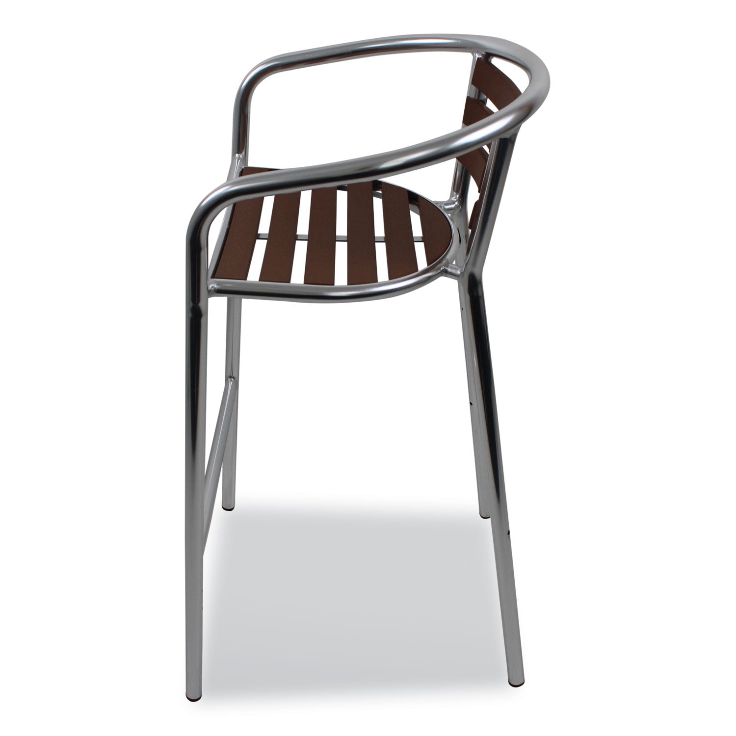 JMC Furniture Pinzon Series Barstools, Supports Up to 300 lb, 31" Seat Height, Tan/Silver Seat, Tan/Silver Back, Silver Base