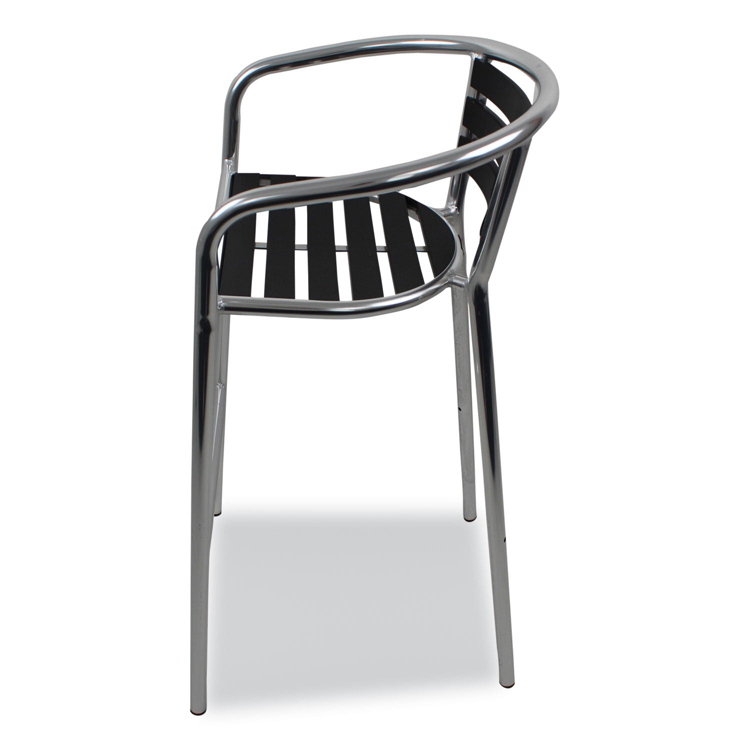 JMC Furniture Pinzon Series Barstools, Supports Up to 300 lb, 31" Seat Height, Black/Silver Seat, Black/Silver Back; Silver Base