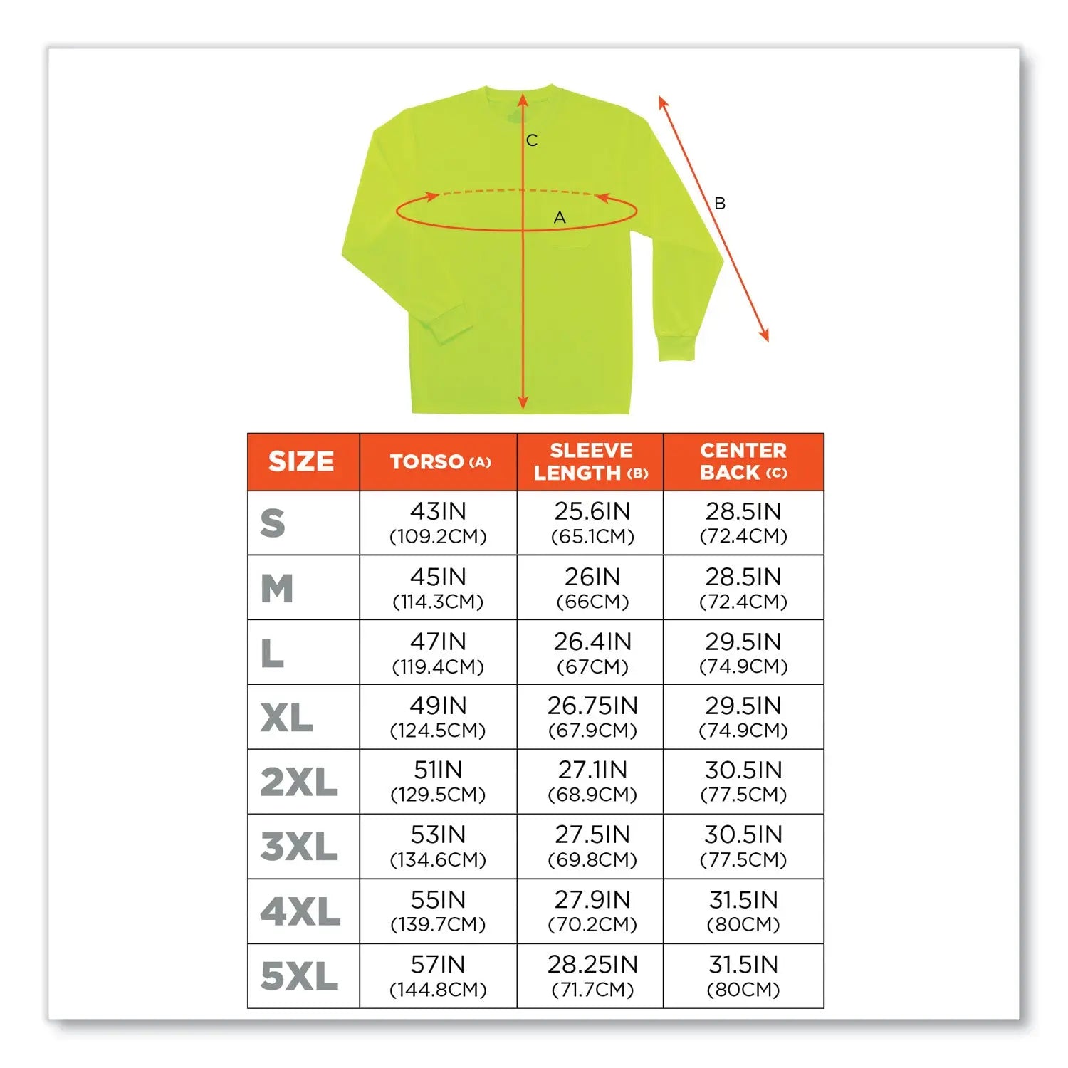 ergodyne® GloWear 8091 Non-Certified Hi-Vis Long Sleeve Shirt, Medium, Lime
