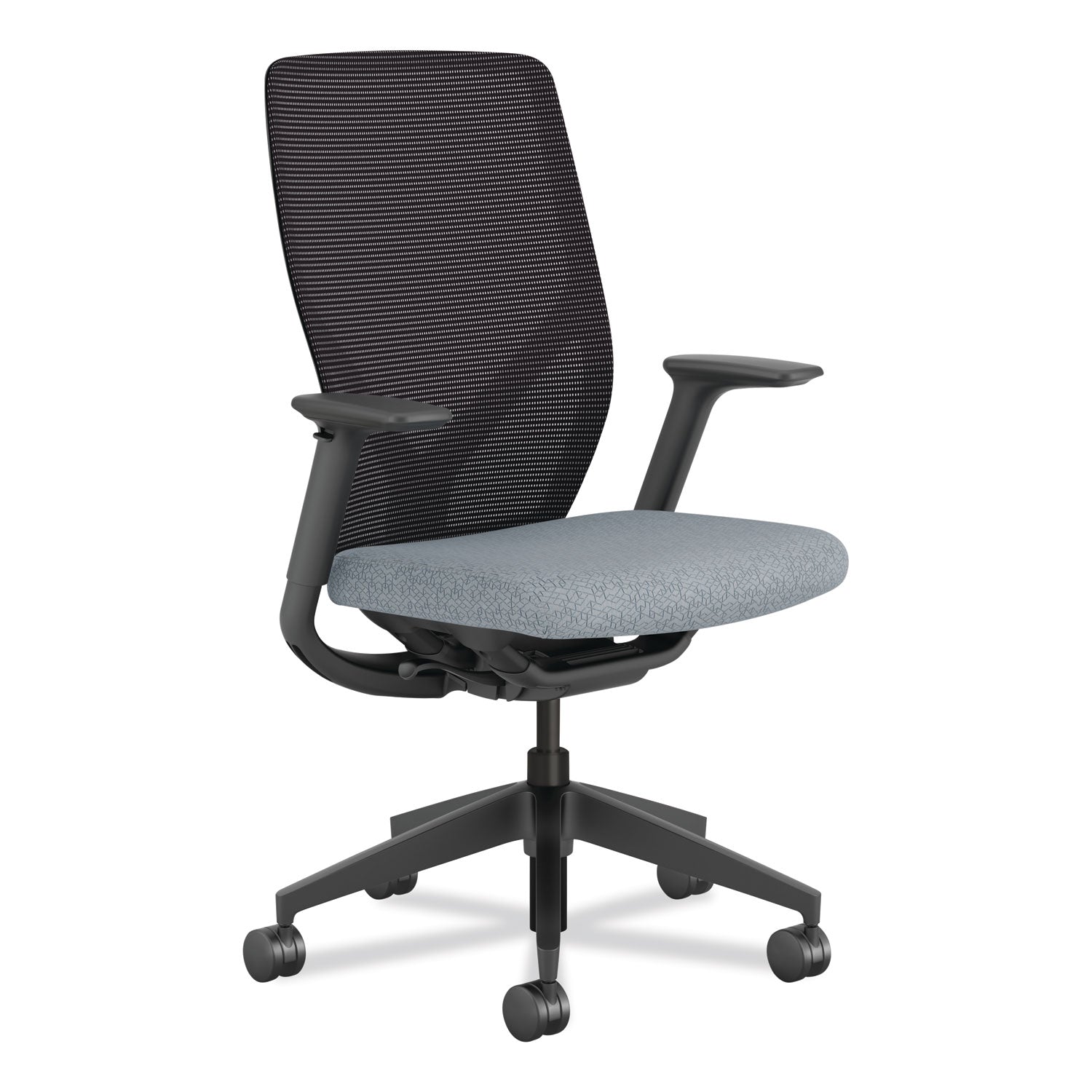 HON® Flexion Mesh Back Task Chair, Supports Up to 300 lb, 14.81" to 19.7" Seat Height, Black/Basalt