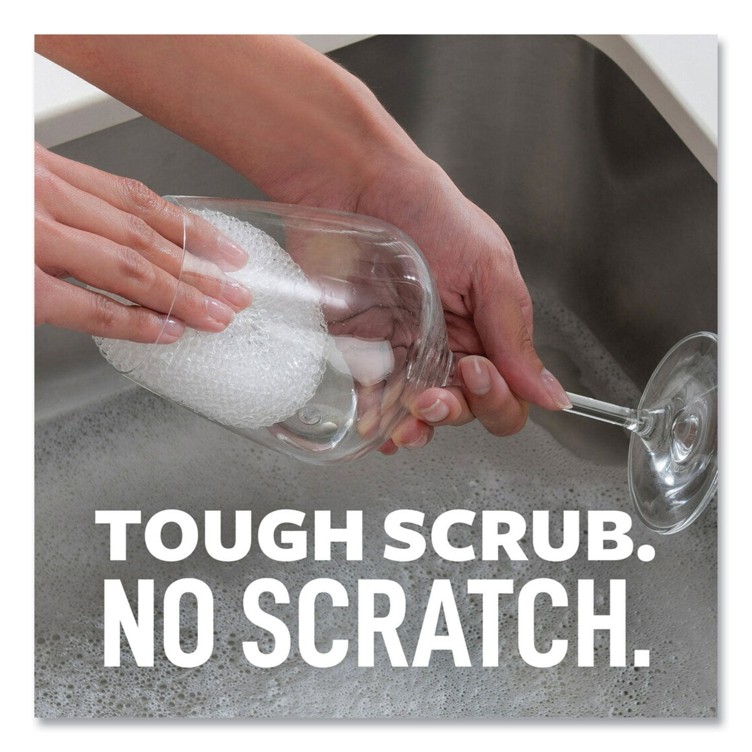 Scotch-Brite® Greener Clean Recycled Scrubbing Circle, 3.5" Diameter, 0.7" Thick, White, 3/Pack